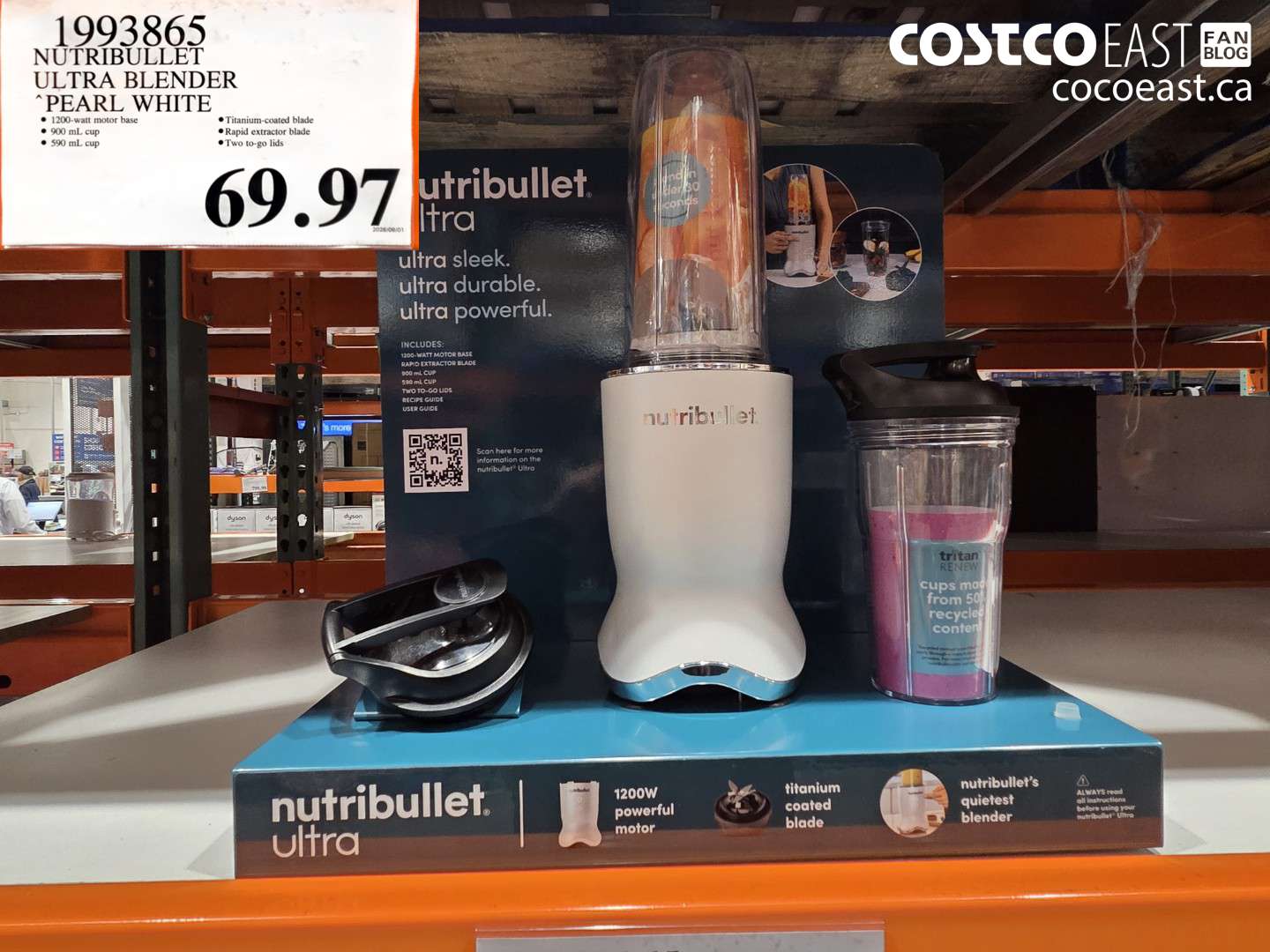1993865 NUTRIBULLET ULTRA BLENDER PEARL WHITE $69.97