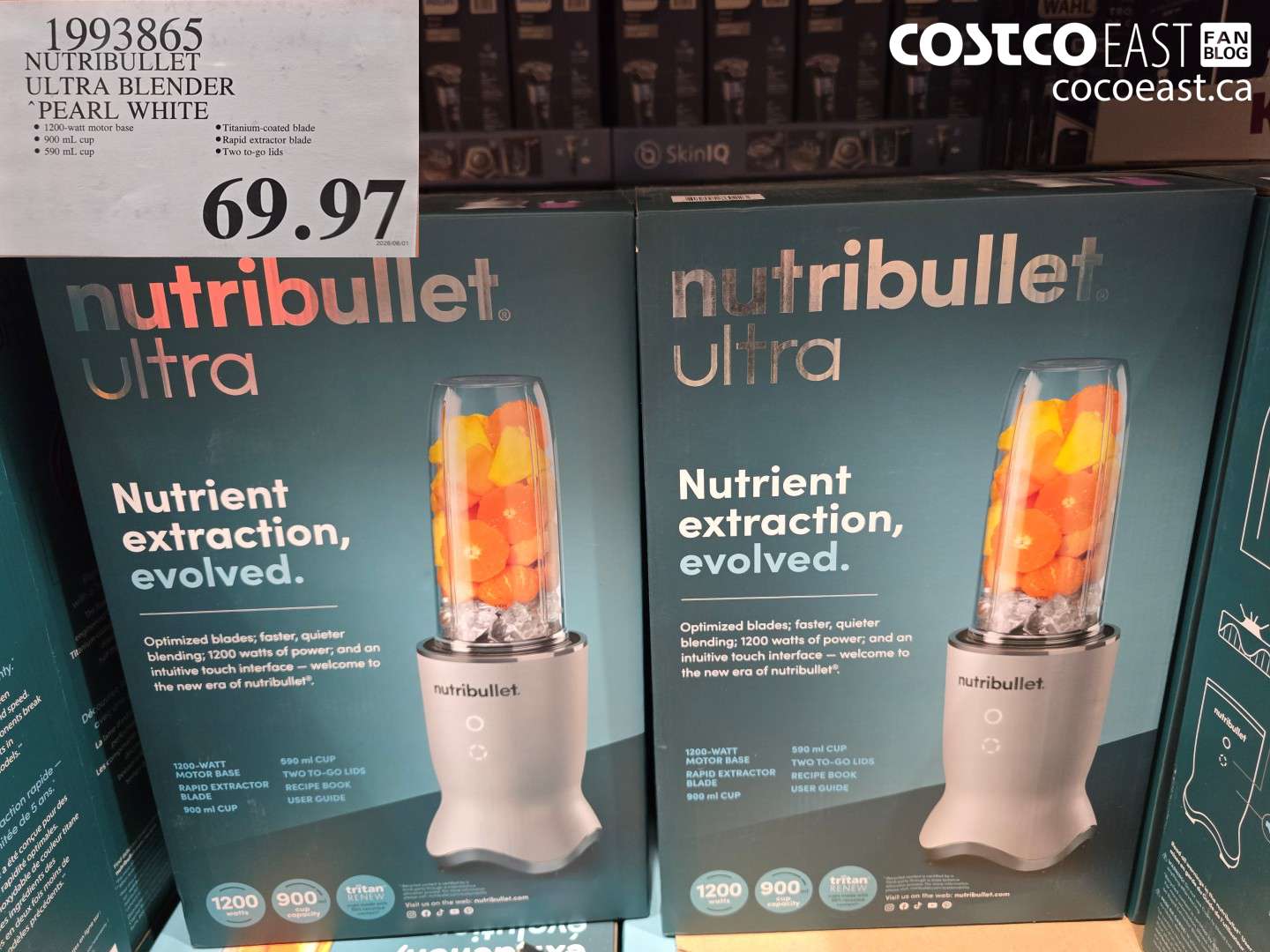 1993865 NUTRIBULLET ULTRA BLENDER PEARL WHITE $69.97