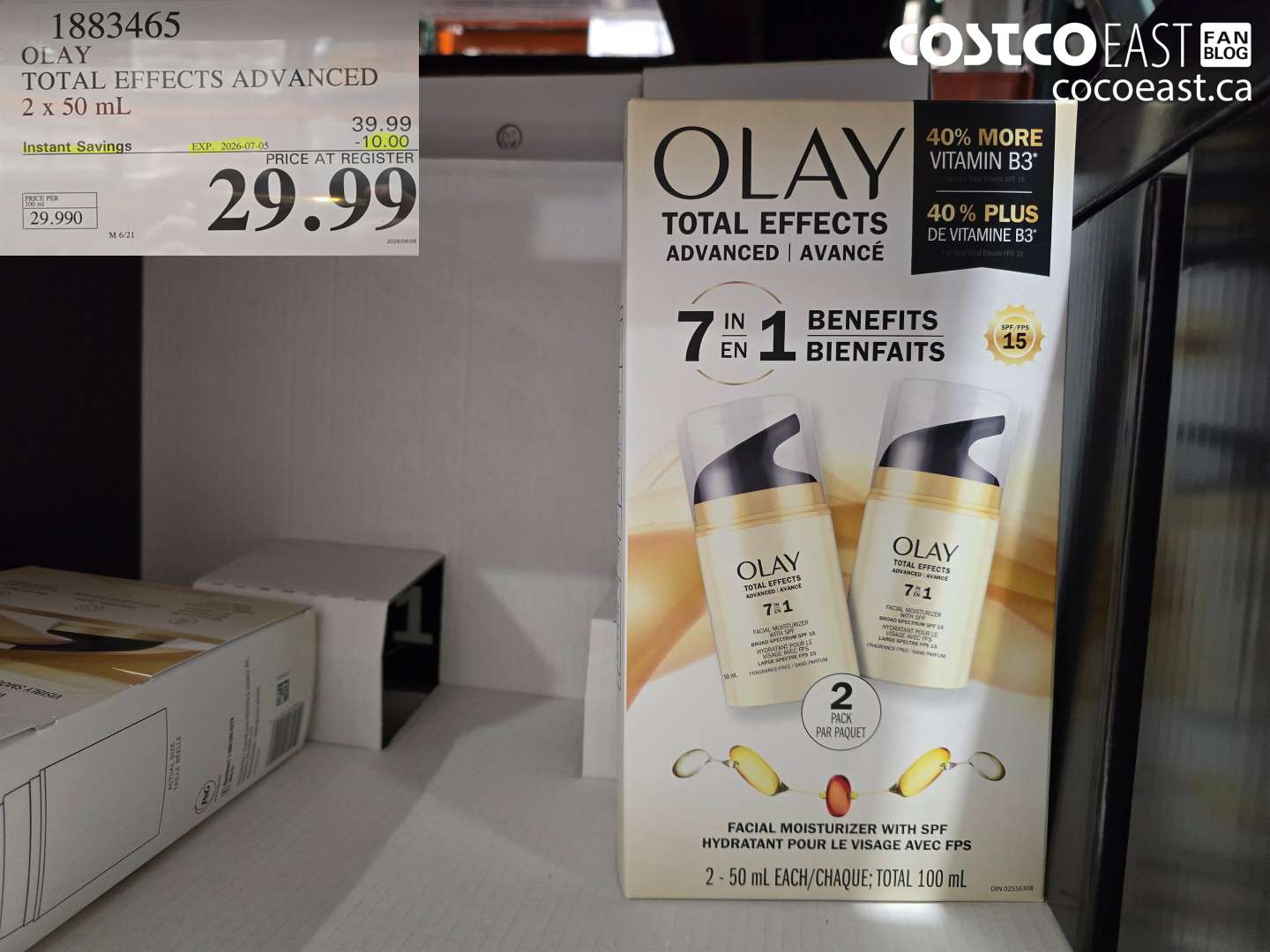 1883465 OLAY TOTAL EFFECTS ADVANCED 2 X 50 ML ($10.00 INSTANT SAVINGS EXPIRES ON 2026-07-05) $29.99