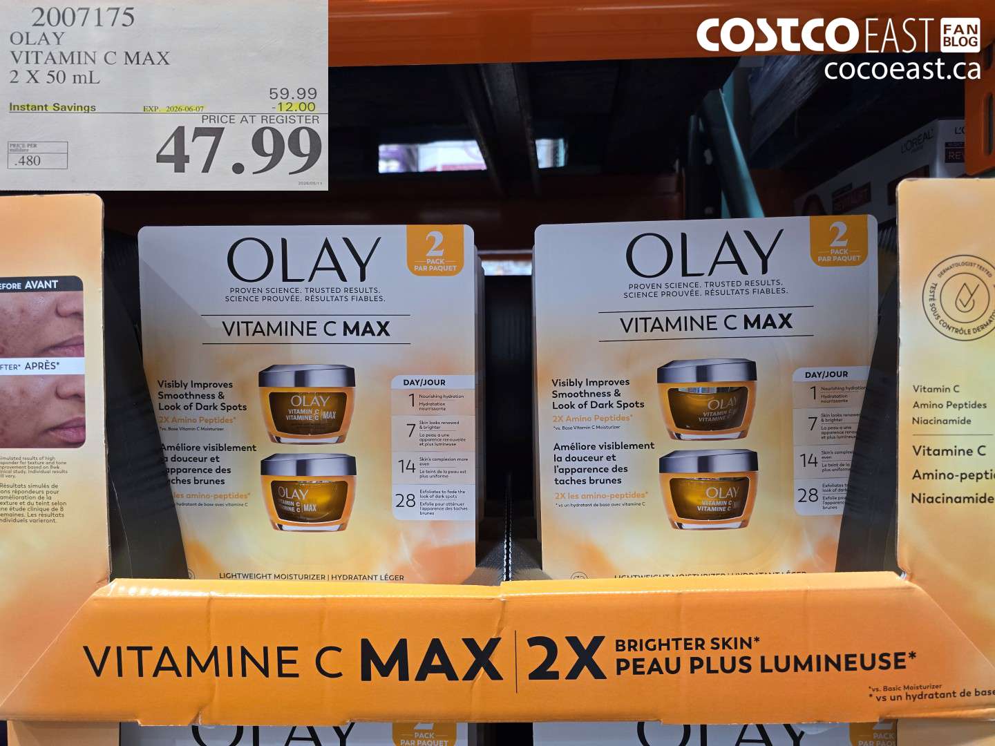 2007175 OLAY VITAMIN C MAX 2 X 50 ML ($12.00 INSTANT SAVINGS EXPIRES ON 2026-06-07) $47.99