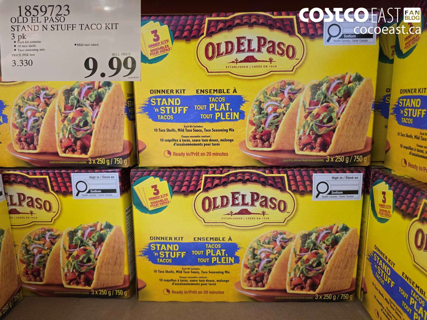 1859723 OLD EL PASO STAND N STUFF TACO KIT 3 PK $9.99