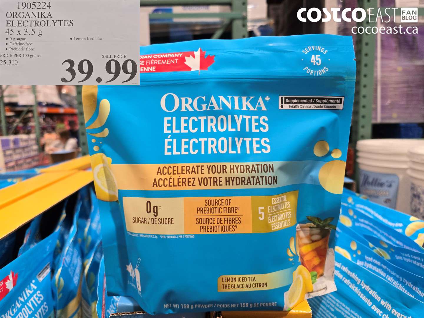 1905224 ORGANIKA ELECTROLYTES 45 X 3.5 G $39.99