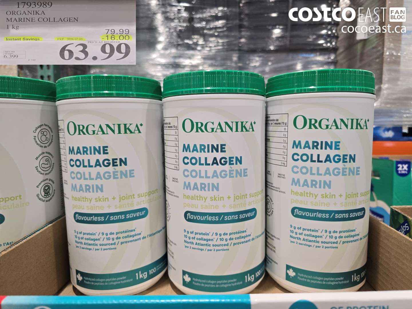 1793989 ORGANIKA MARINE COLLAGEN 1 KG ($16.00 INSTANT SAVINGS EXPIRES ON 2026-07-05) $63.99
