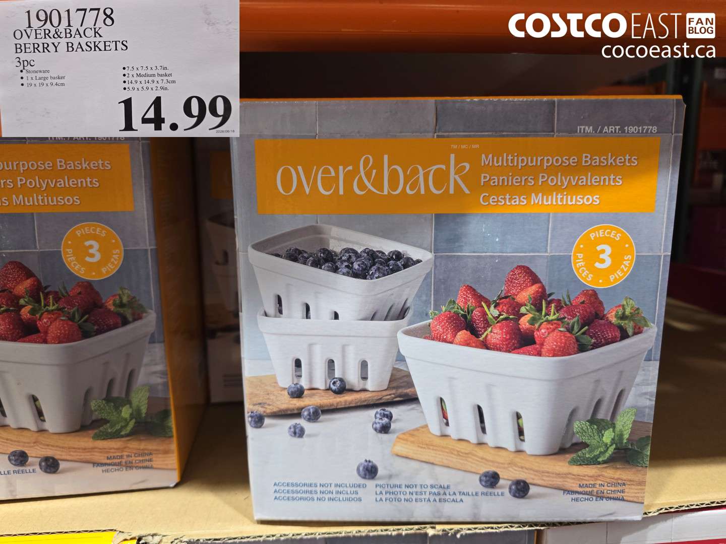1901778 OVER&BACK BERRY BASKETS 3PC $14.99