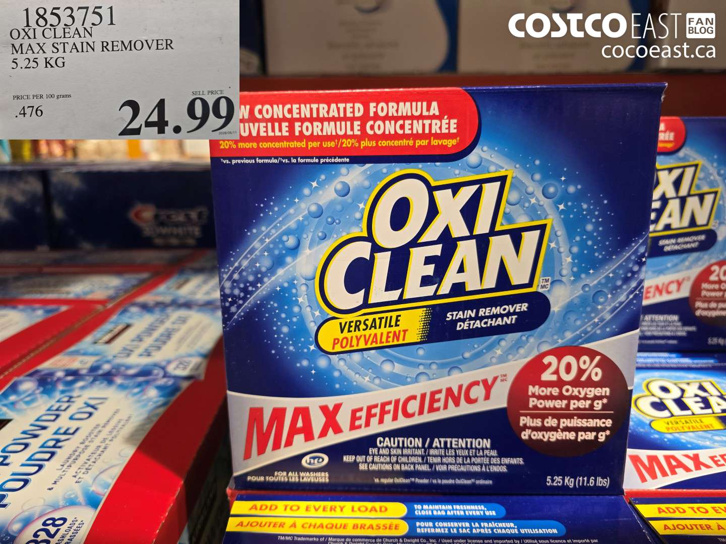 1853751 OXI CLEAN MAX STAIN REMOVER 5.25 KG $24.99