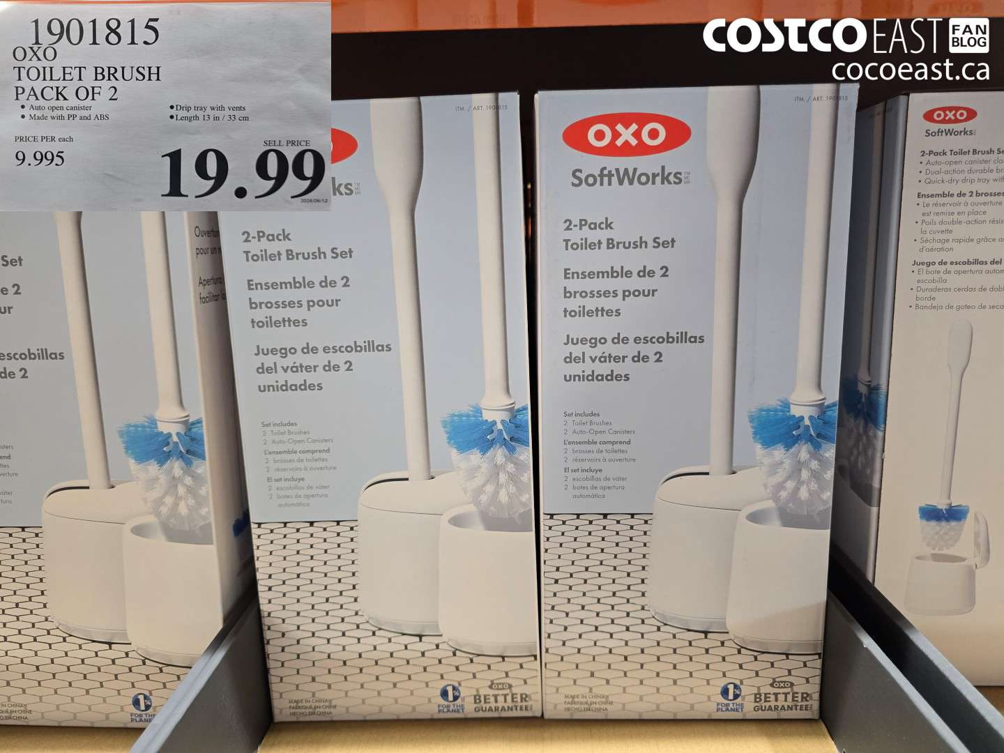 1901815 OXO TOILET BRUSH PACK OF 2 $19.99