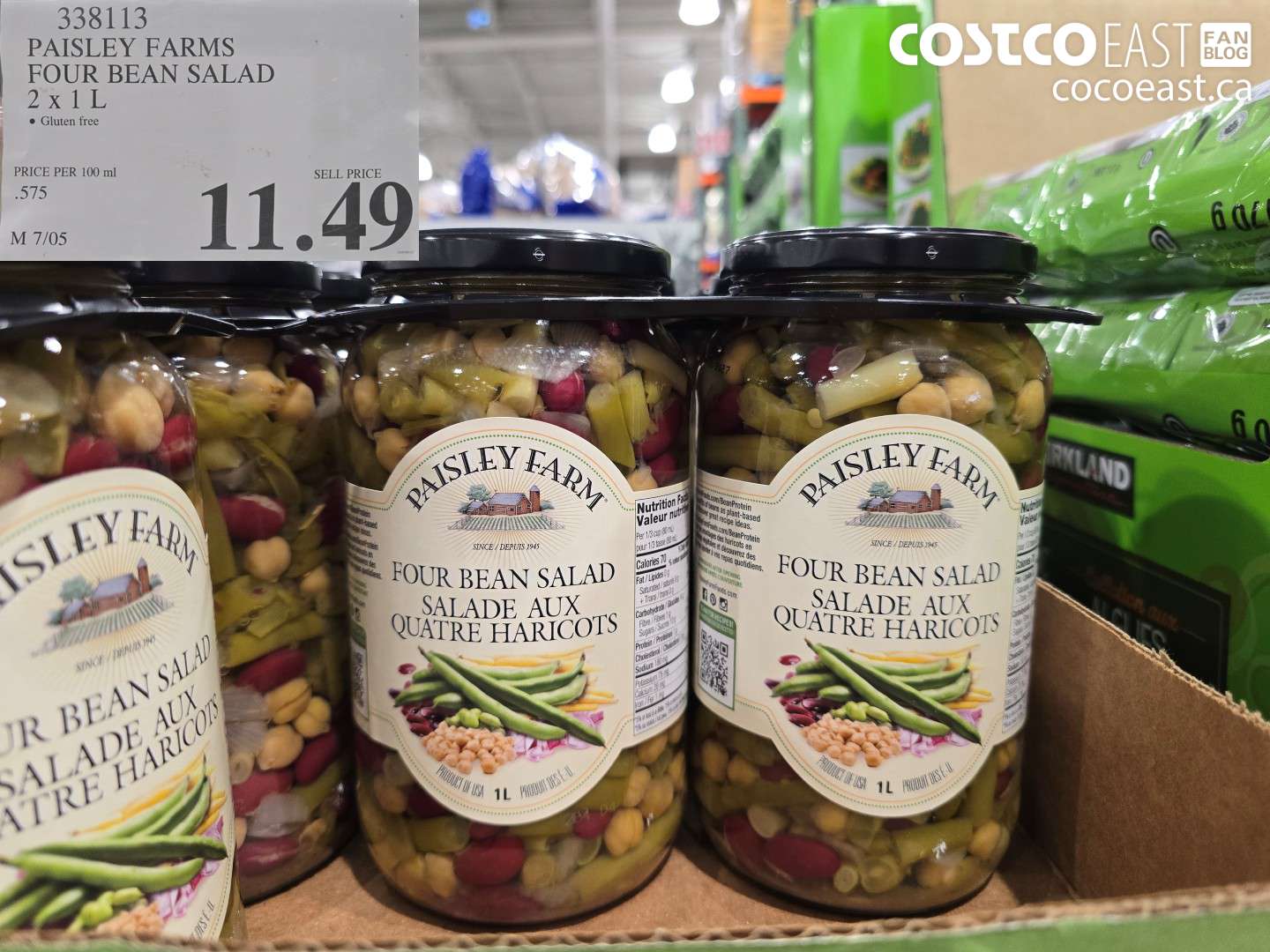338113 PAISLEY FARMS FOUR BEAN SALAD 2 X 1 L $11.49