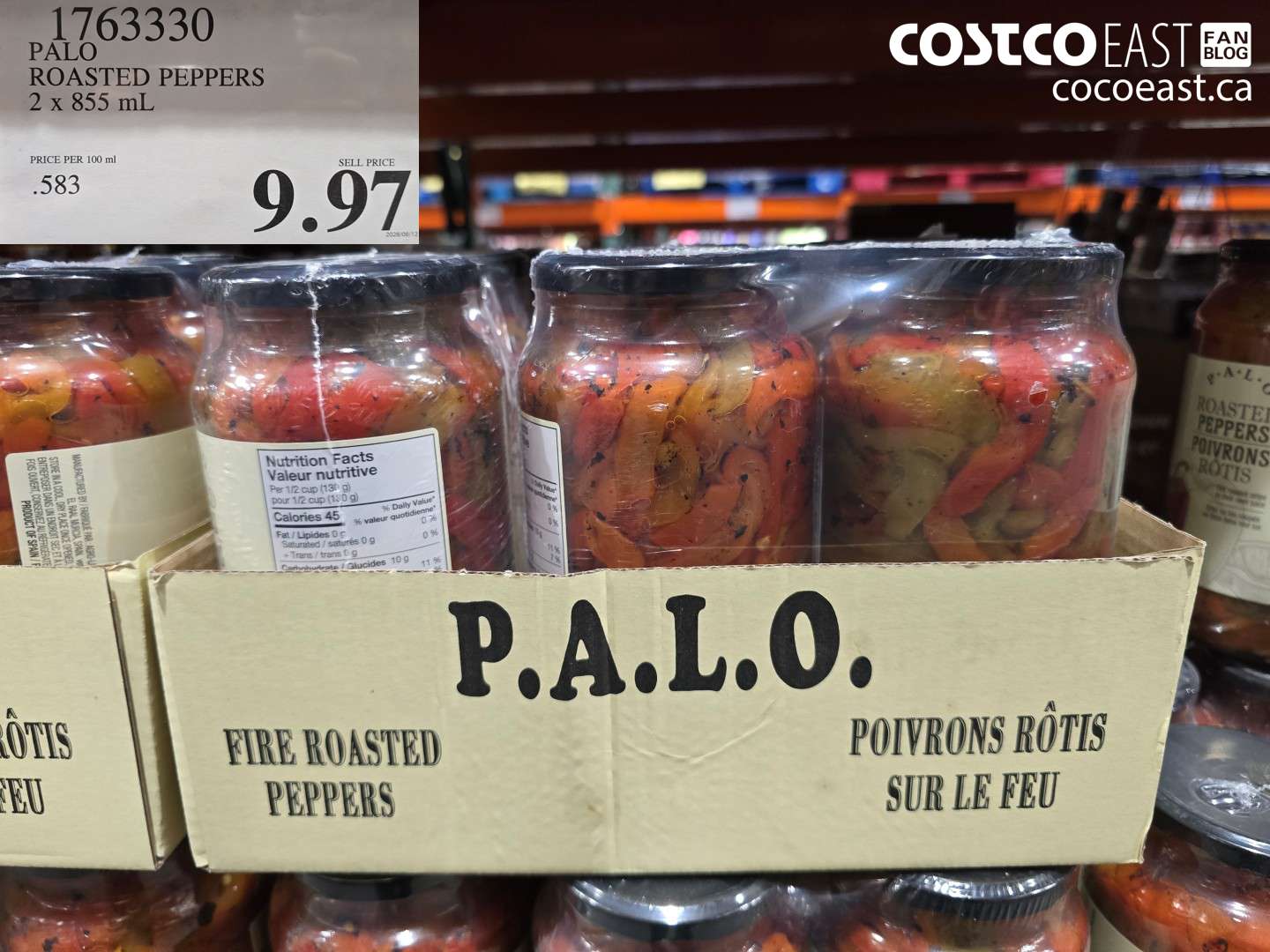 1763330 PALO ROASTED PEPPERS 2 X 855 ML $9.97