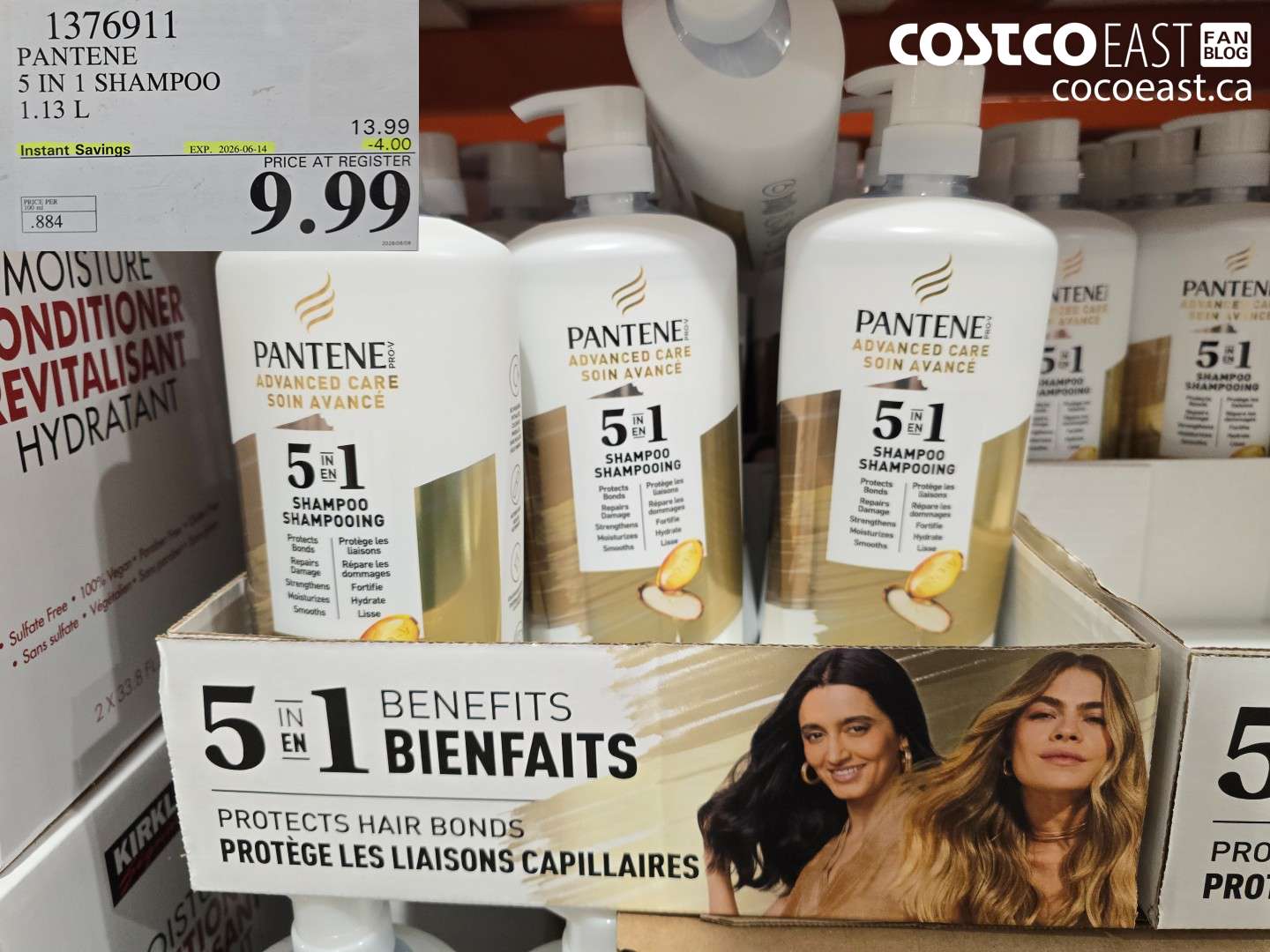 1376911 PANTENE 5 IN 1 SHAMPOO 1.13 L ($4.00 INSTANT SAVINGS EXPIRES ON 2026-06-14) $9.99
