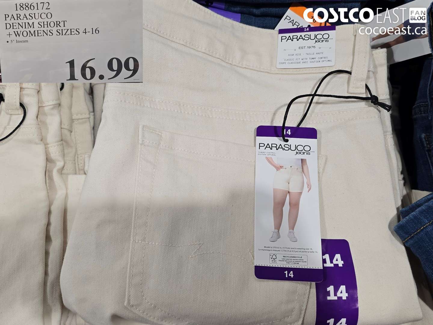 1886172 PARASUCO DENIM SHORT + WOMENS SIZES 4-16 $16.99