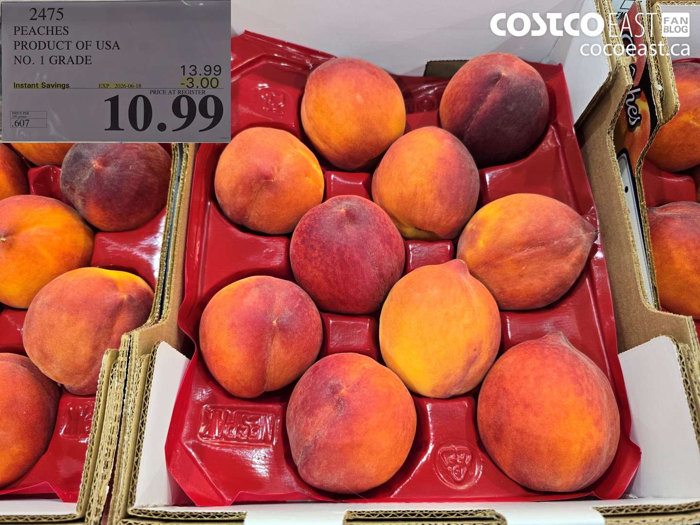 2475 PEACHES PRODUCT OF USA NO. 1 GRADE ($3.00 INSTANT SAVINGS EXPIRES ON 2026-06-18) $10.99
