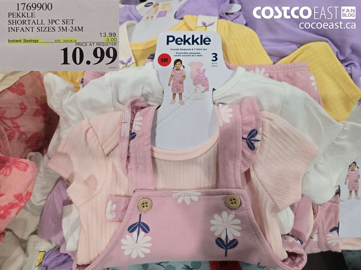 1769900 PEKKLE SHORTALL 3PC SET INFANT SIZES 3M-24M ($3.00 INSTANT SAVINGS EXPIRES ON 2026-06-28) $10.99