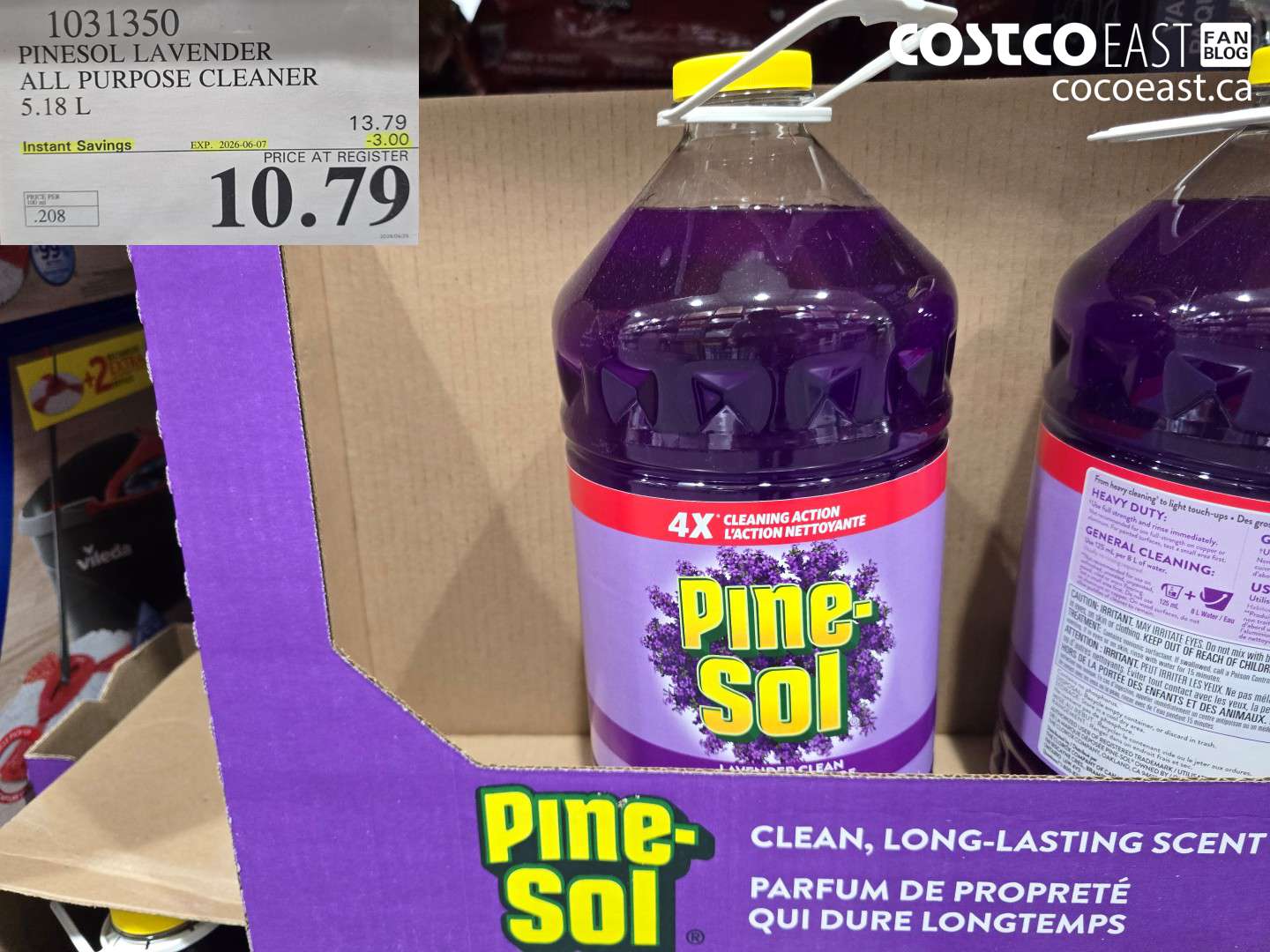1031350 PINESOL LAVENDER ALL PURPOSE CLEANER 5.18 L ($3.00 INSTANT SAVINGS EXPIRES ON 2026-06-07) $10.79