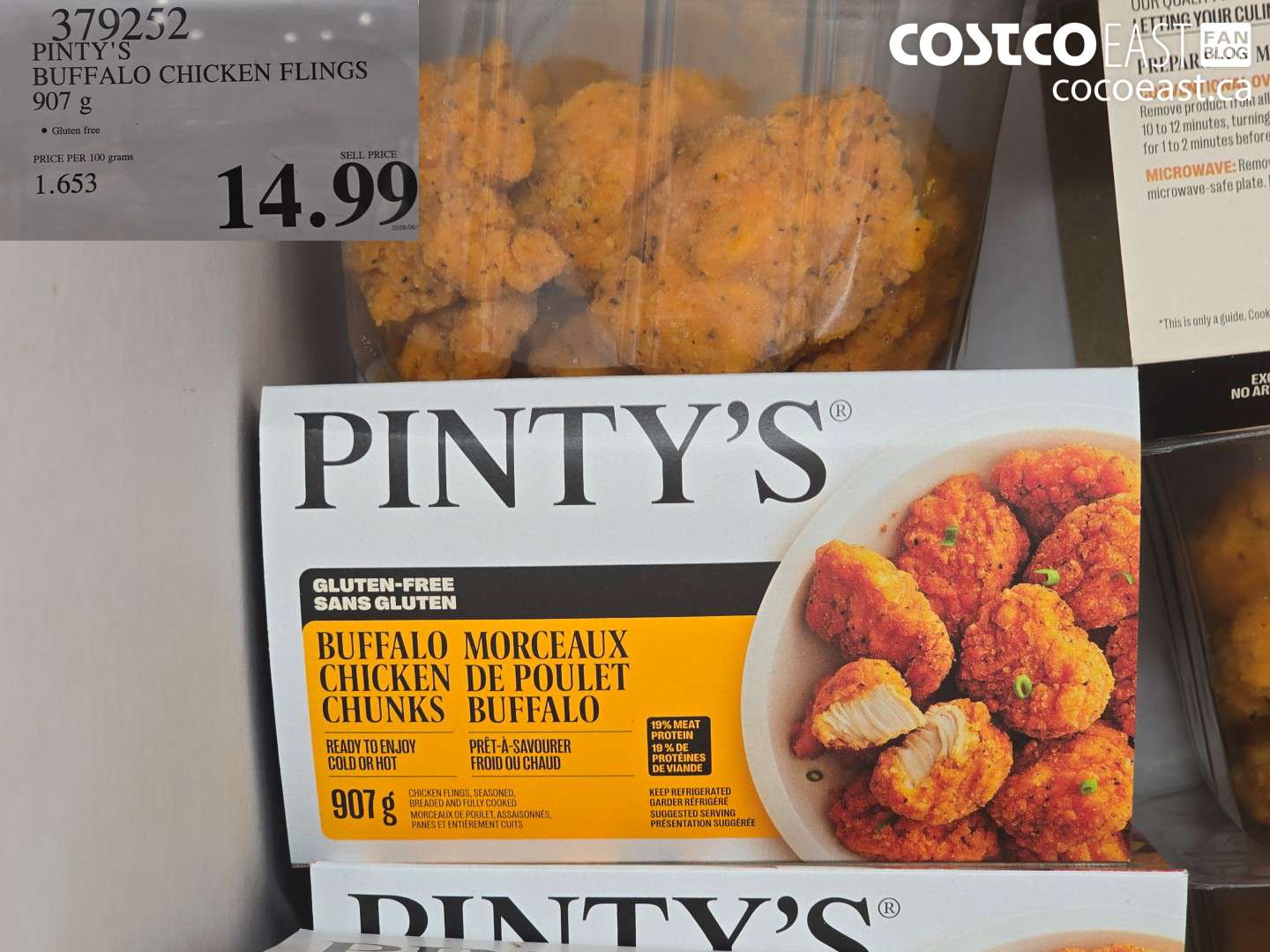379252 PINTY'S BUFFALO CHICKEN FLINGS 907 G $14.99