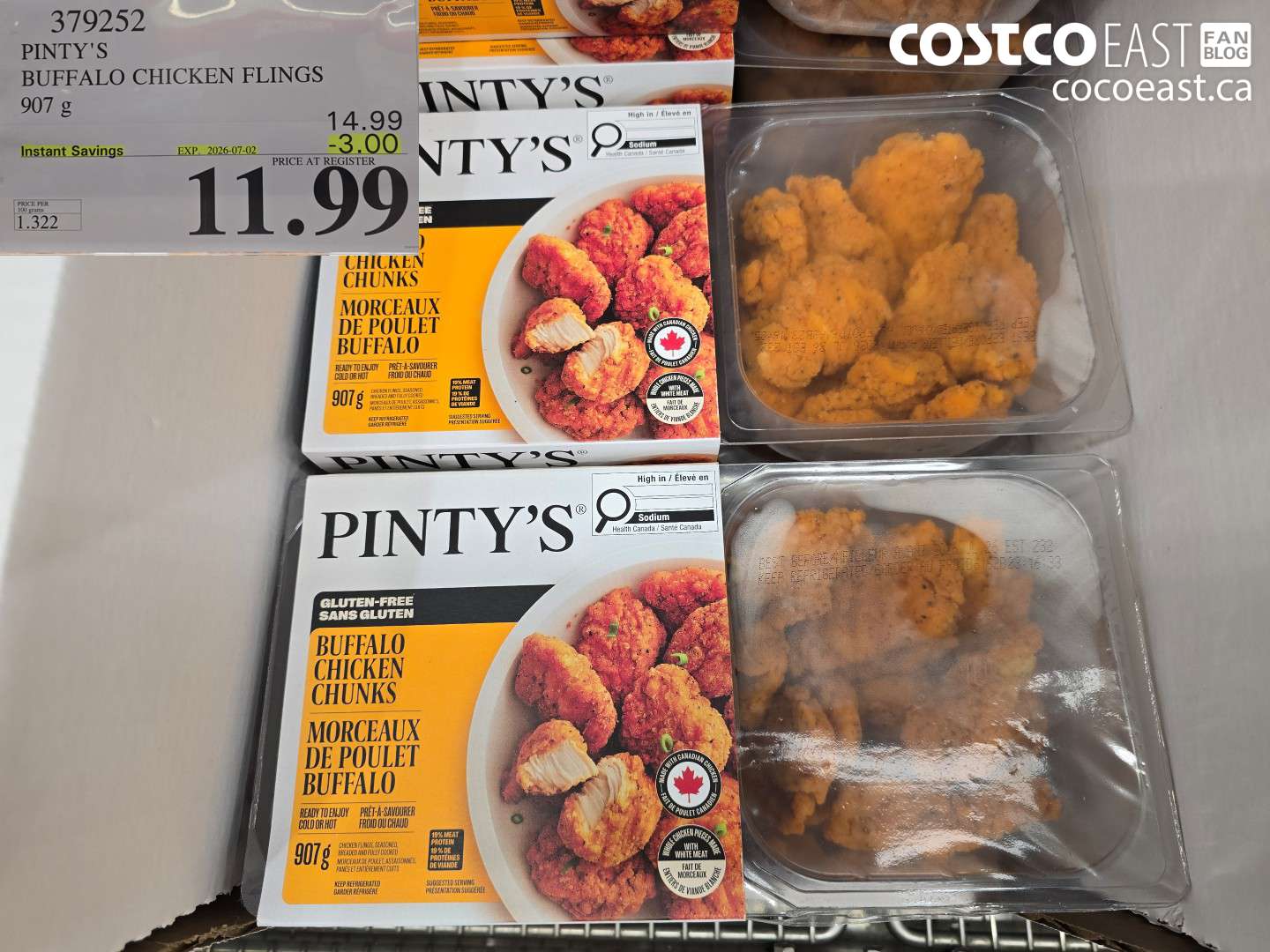 379252 PINTY'S BUFFALO CHICKEN FLINGS 907 G ($3.00 INSTANT SAVINGS EXPIRES ON 2026-07-02) $11.99