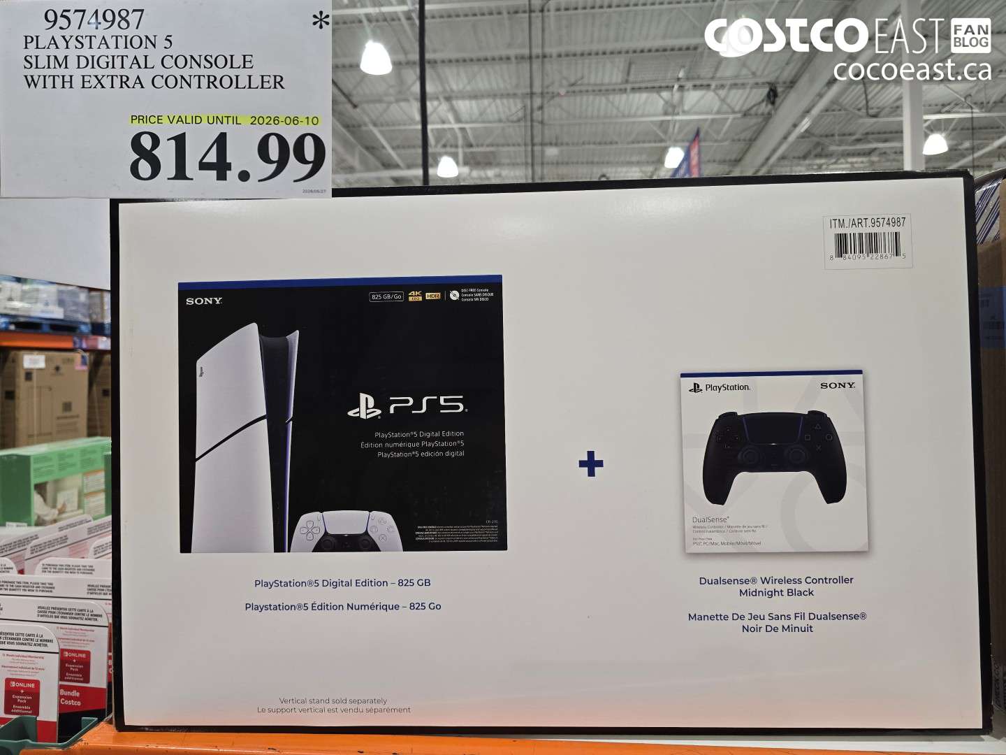 9574987 PLAYSTATION 5 SLIM DIGITAL CONSOLE WITH EXTRA CONTROLLER $814.99