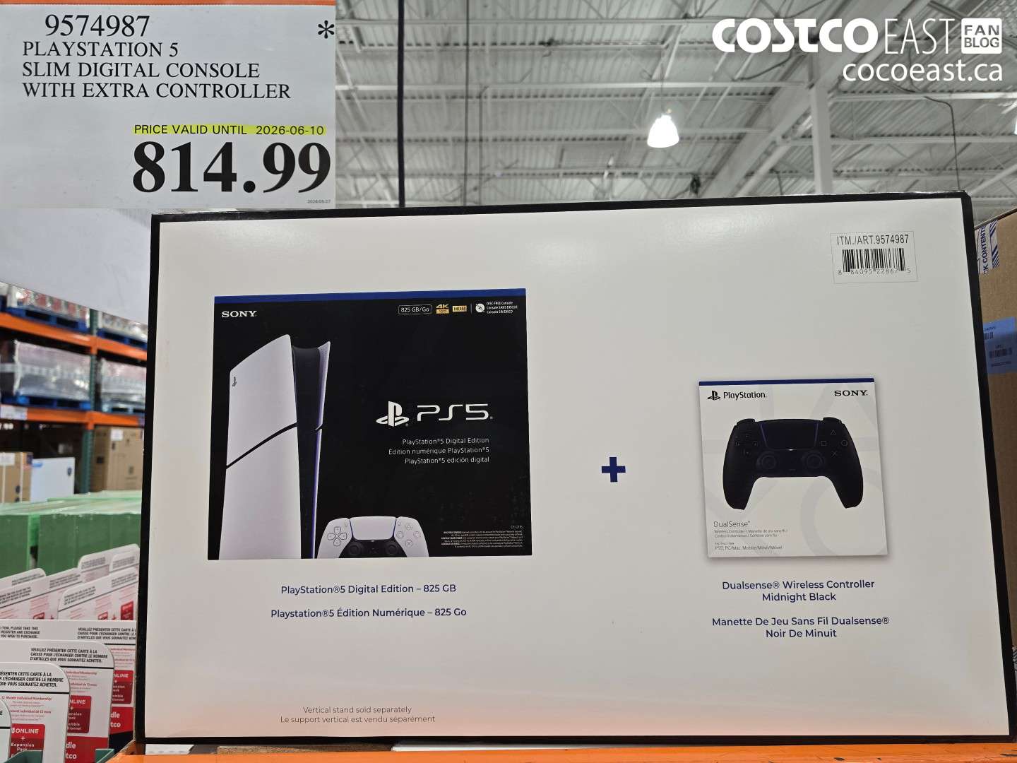 9574987 PLAYSTATION 5 SLIM DIGITAL CONSOLE WITH EXTRA CONTROLLER $814.99