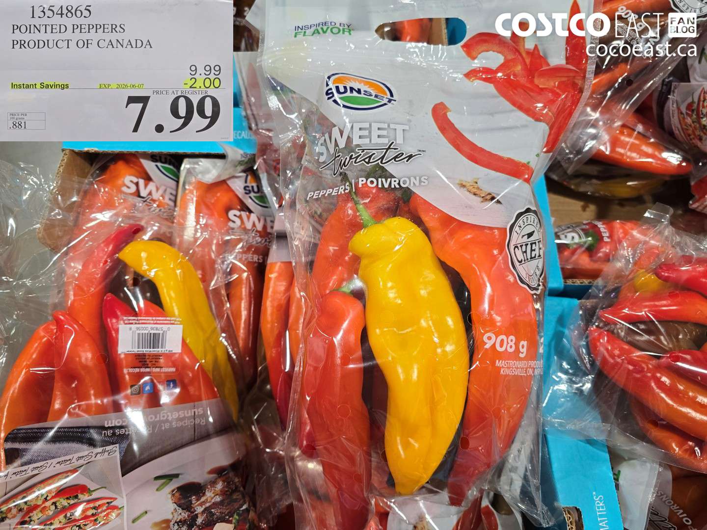 1354865 POINTED PEPPERS PRODUCT OF CANADA ($2.00 INSTANT SAVINGS EXPIRES ON 2026-06-07) $7.99