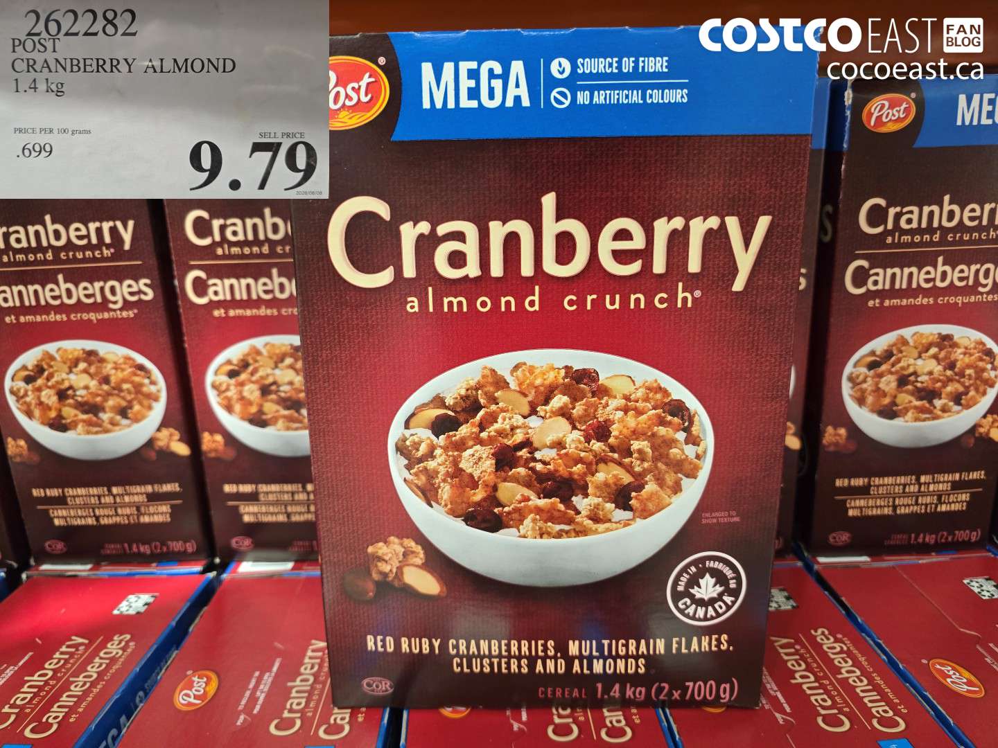 262282 POST CRANBERRY ALMOND 1.4 KG $9.79