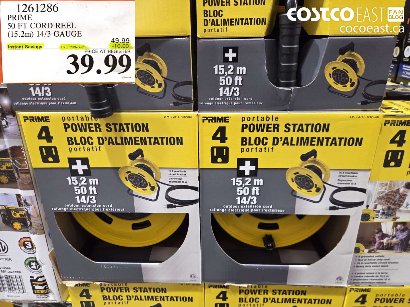 1261286 PRIME 50 FT CORD REEL (15.2M) 14/3 GAUGE ($10.00 INSTANT SAVINGS EXPIRES ON 2026-06-28) $39.99