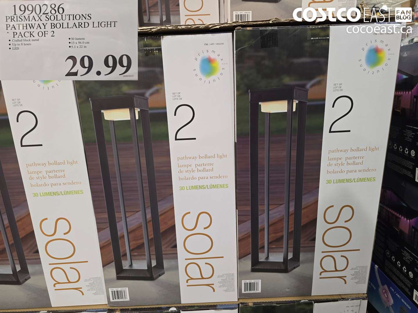 1990286 PRISMAX SOLUTIONS PATHWAY BOLLARD LIGHT PACK OF 2 $29.99