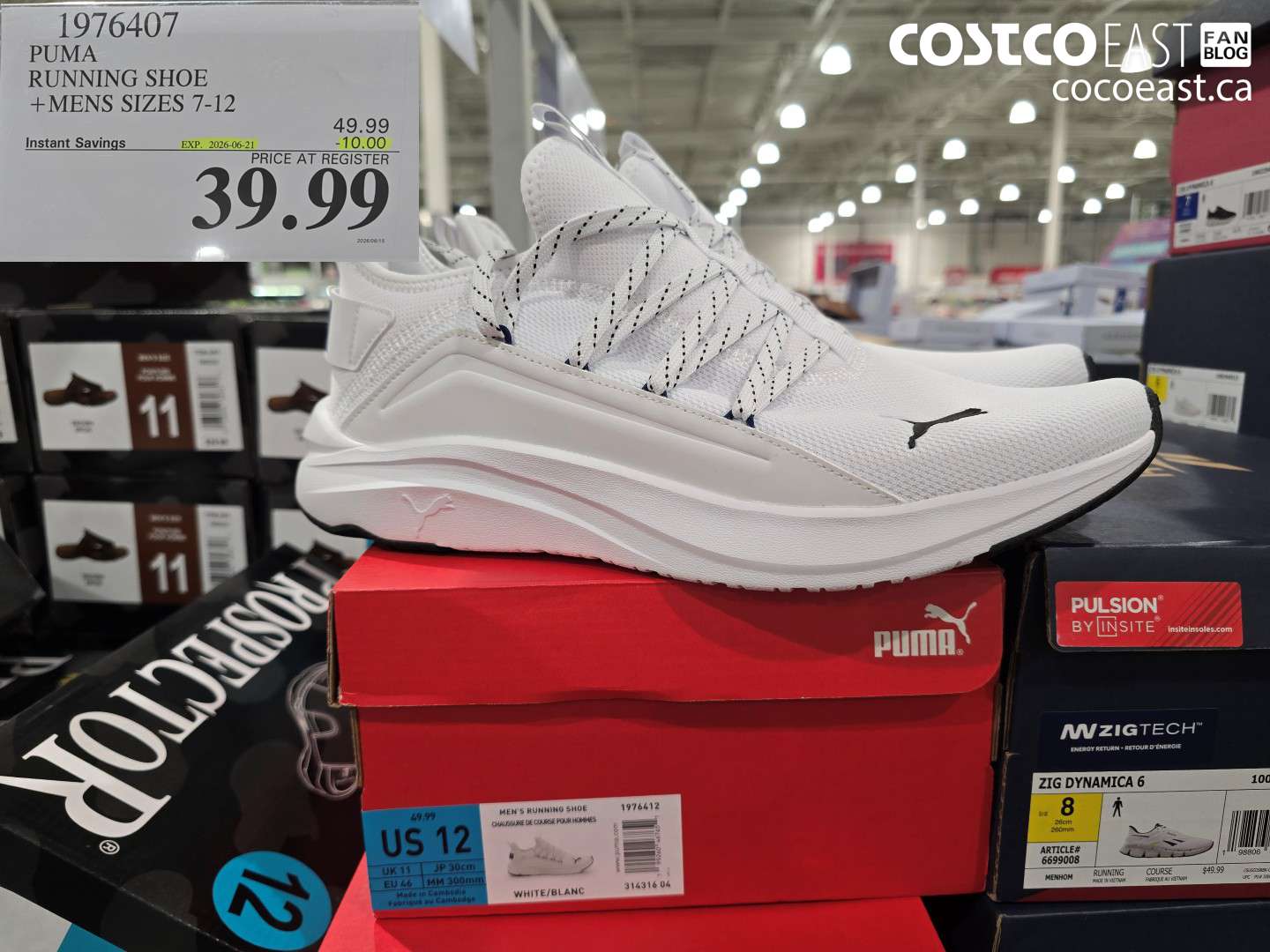 1976407 PUMA RUNNING SHOE + MENS SIZES 7-12 ($10.00 INSTANT SAVINGS EXPIRES ON 2026-06-21) $39.99