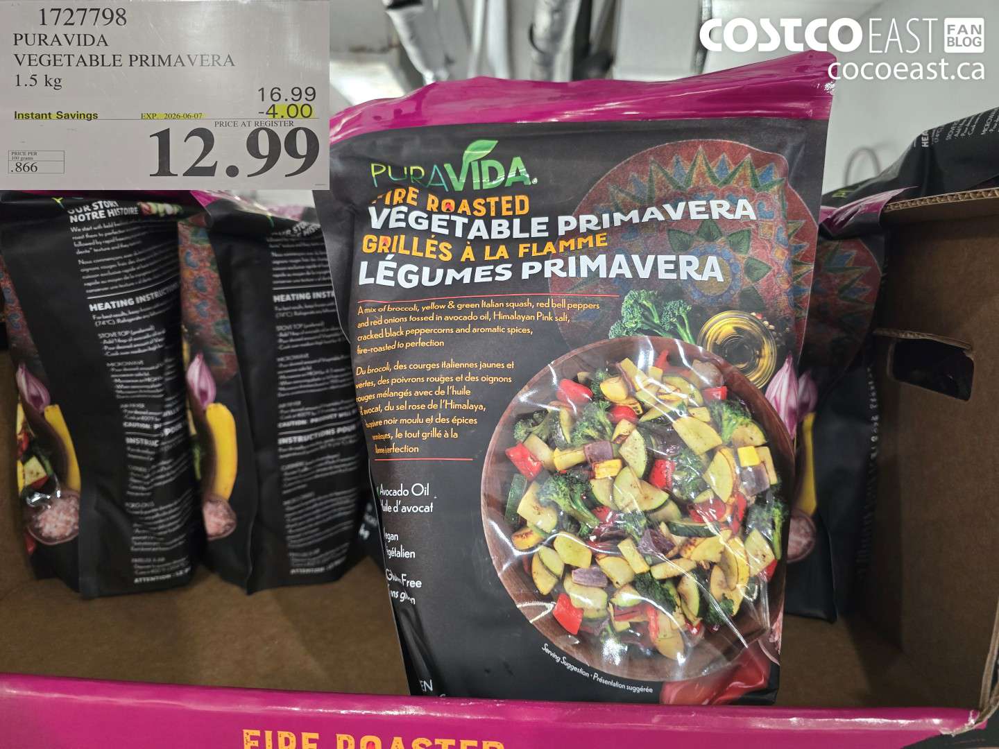1727798 PURA VIDA VEGETABLE PRIMAVERA 1.5 KG ($4.00 INSTANT SAVINGS EXPIRES ON 2026-06-07) $12.99