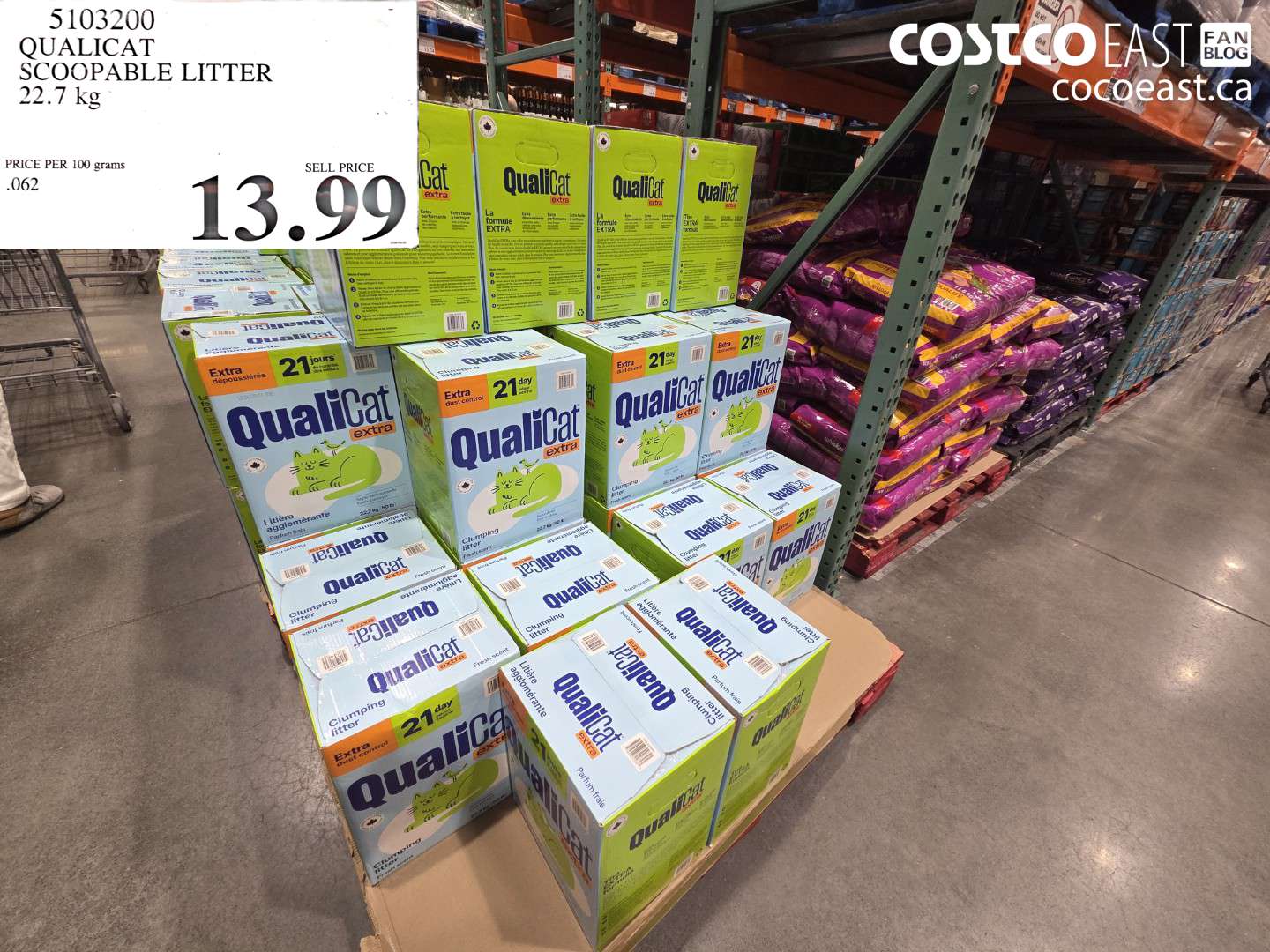 5103200 QUALICAT SCOOPABLE LITTER 22.7 KG $13.99