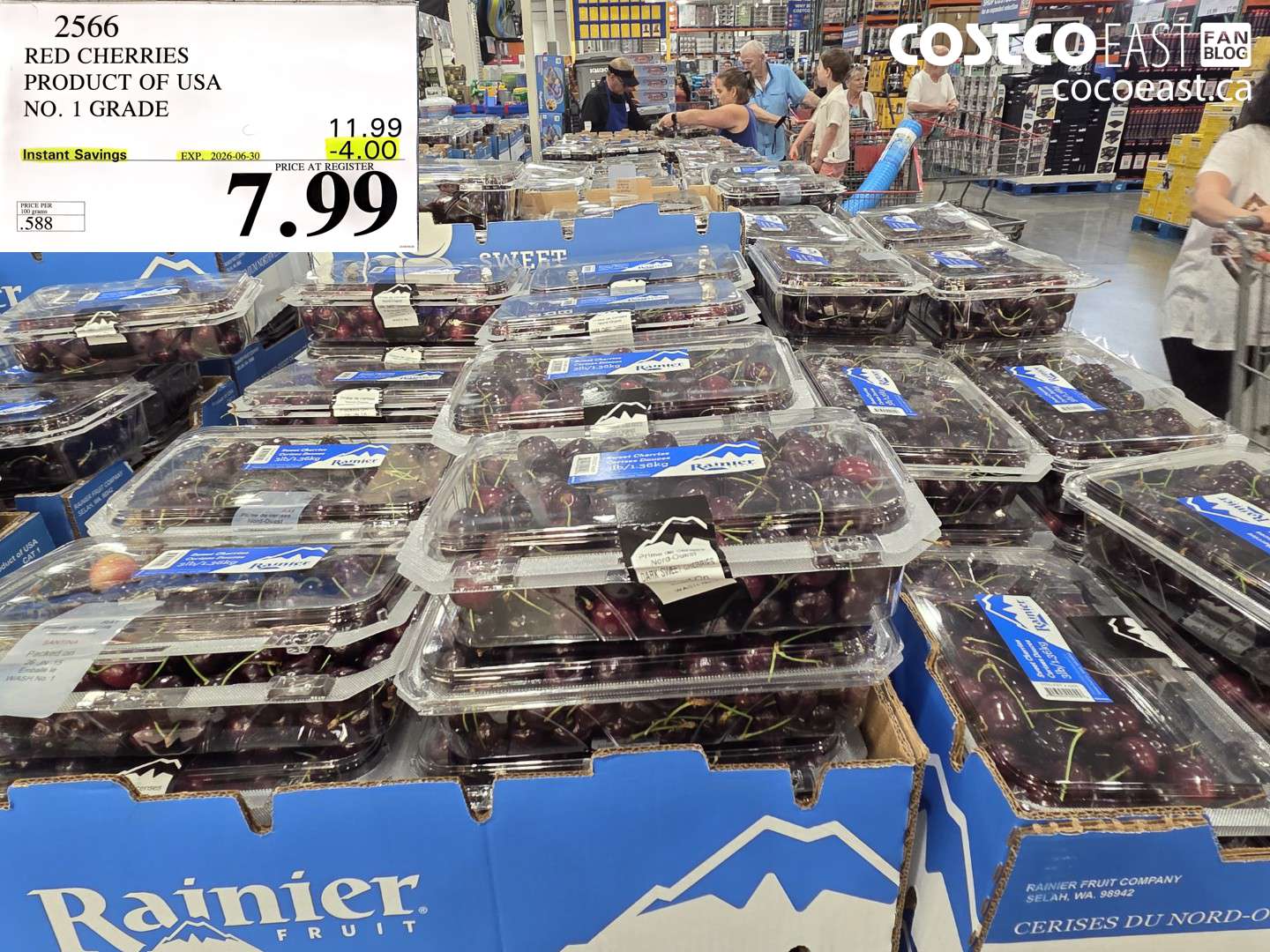 2566 RED CHERRIES PRODUCT OF USA NO. 1 GRADE ($4.00 INSTANT SAVINGS EXPIRES ON 2026-06-30) $7.99