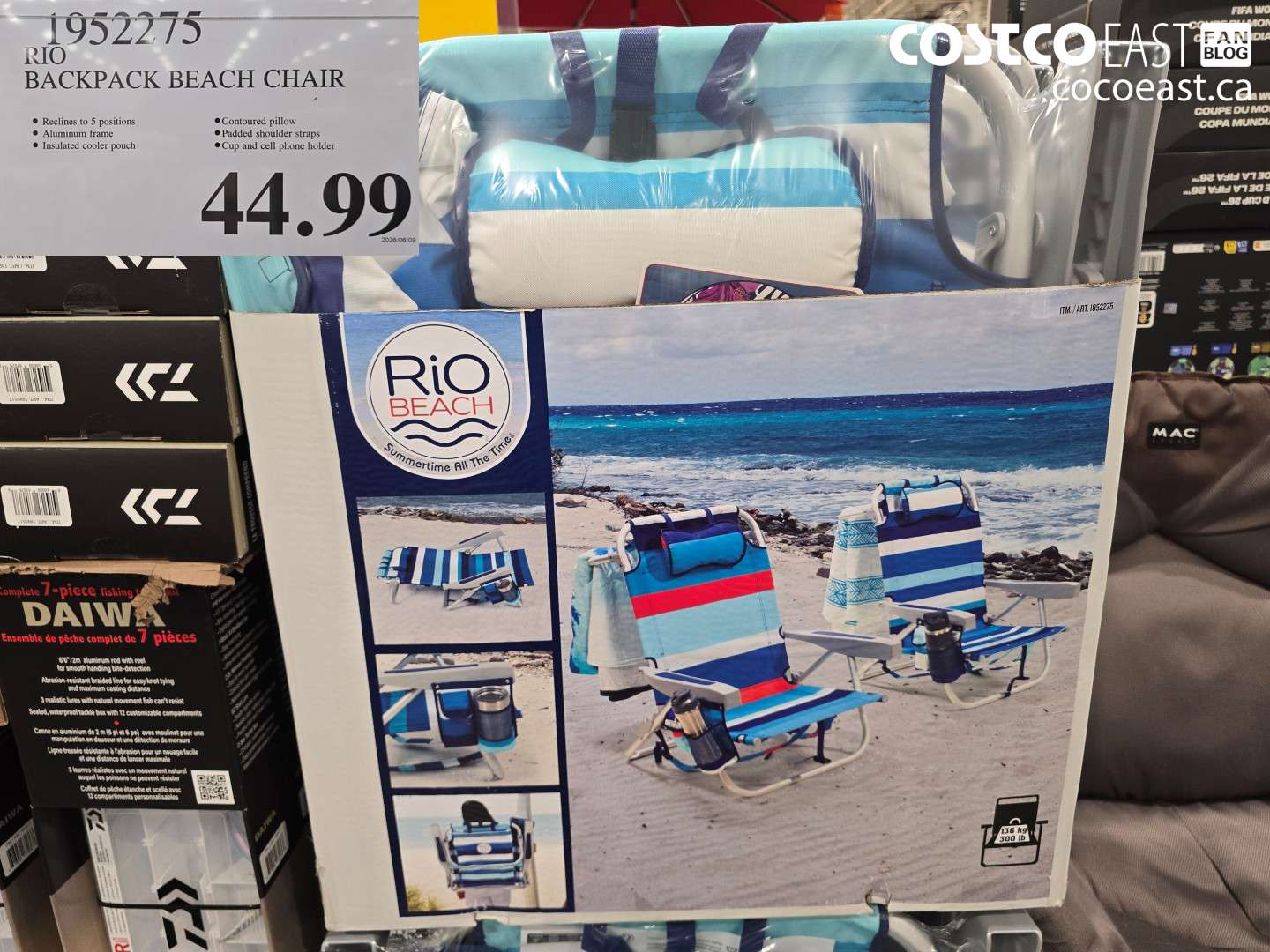 1952275 RIO BACKPACK BEACH CHAIR $44.99