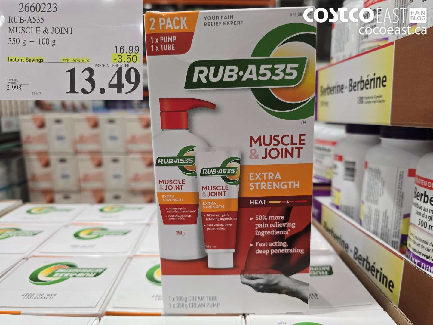2660223 RUB-A535 MUSCLE & JOINT 350 G + 100 G ($3.50 INSTANT SAVINGS EXPIRES ON 2026-06-07) $13.49