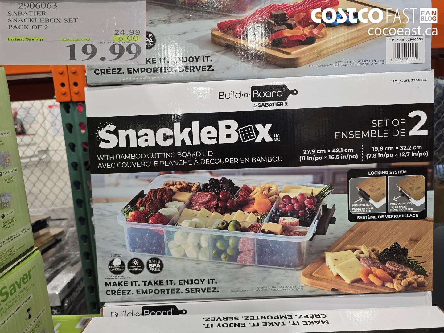 2906063 SABATIER SNACKLEBOX SET PACK OF 2 ($5.00 INSTANT SAVINGS EXPIRES ON 2026-07-03) $19.99