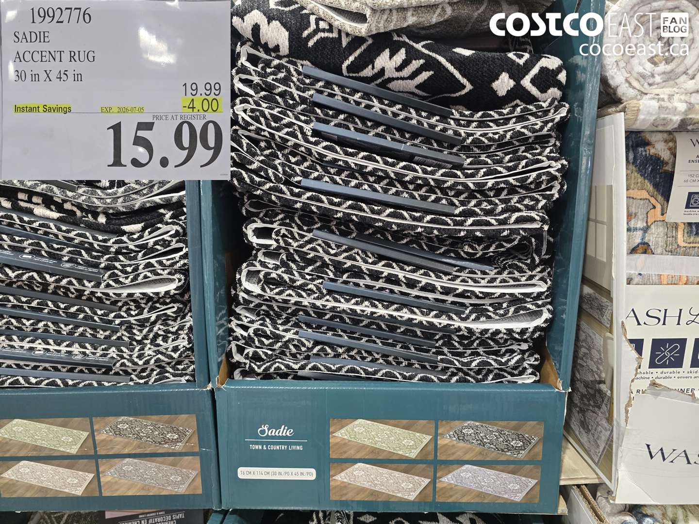 1992776 SADIE ACCENT RUG 30 IN X 45 IN ($4.00 INSTANT SAVINGS EXPIRES ON 2026-07-05) $15.99