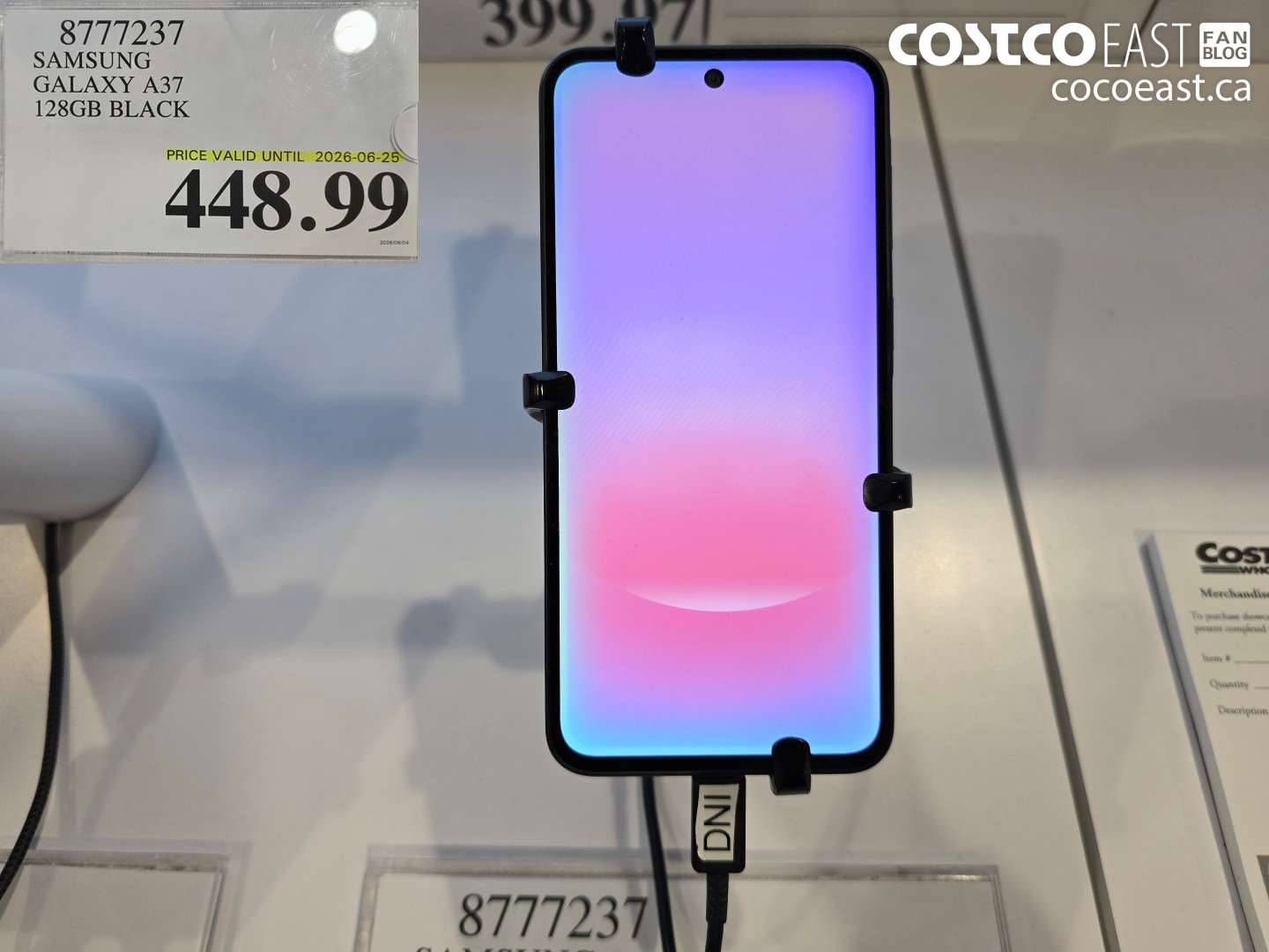 8777237 SAMSUNG GALAXY A37 128GB BLACK $448.99