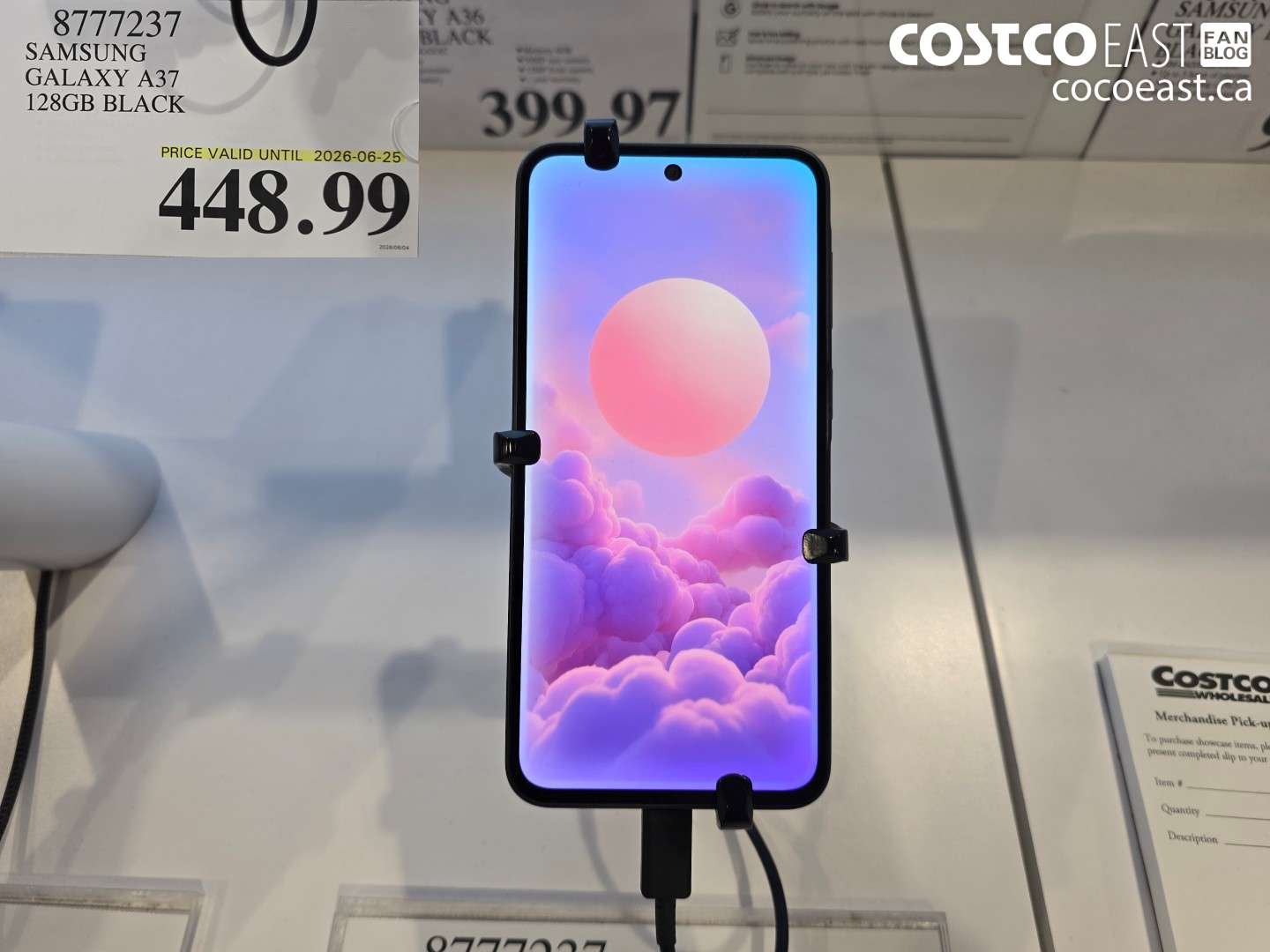 8777237 SAMSUNG GALAXY A37 128GB BLACK $448.99