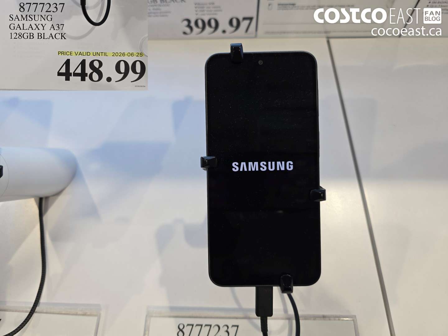 8777237 SAMSUNG GALAXY A37 128GB BLACK $448.99