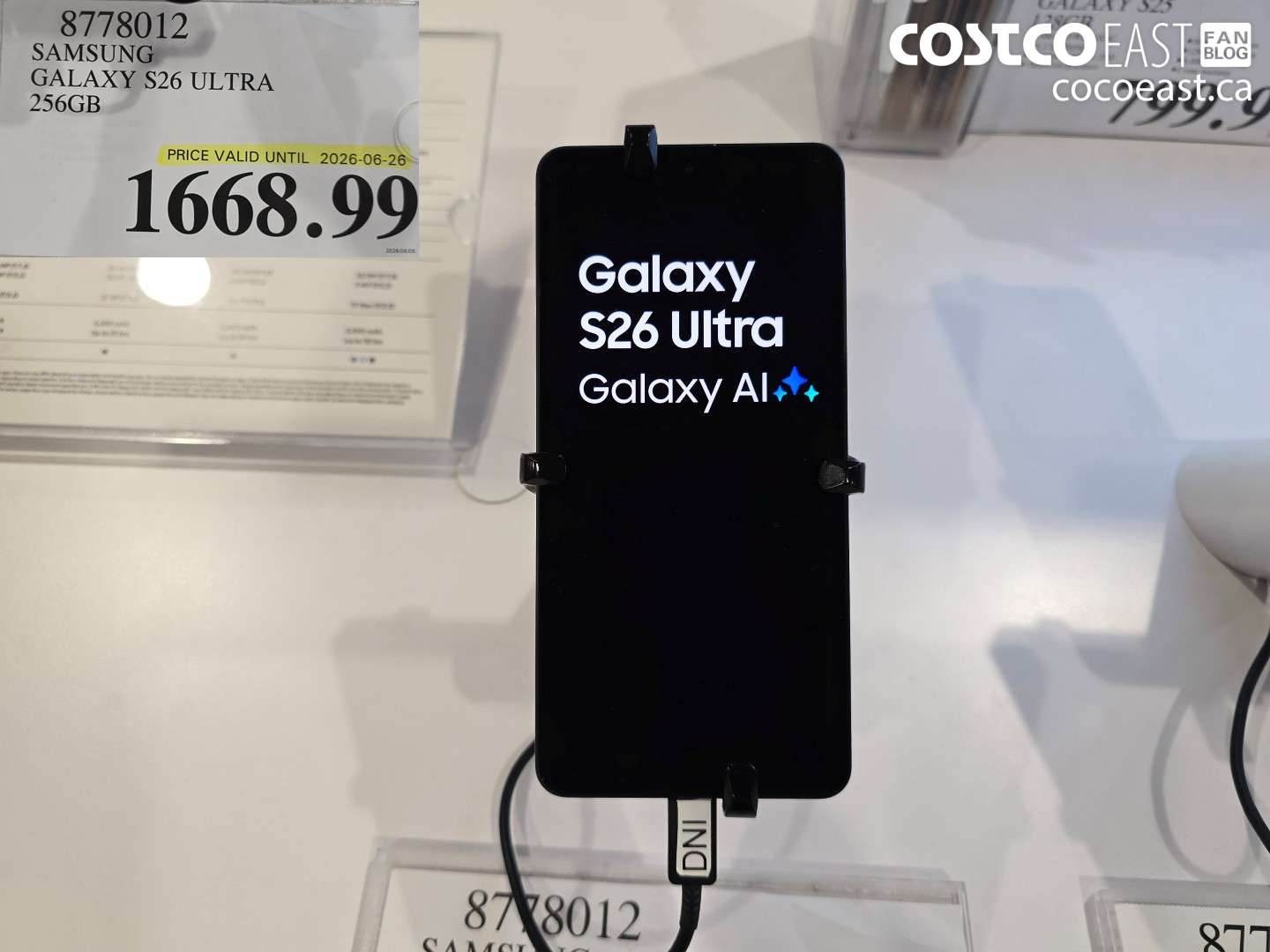 8778012 SAMSUNG GALAXY S26 ULTRA 256GB $1668.99