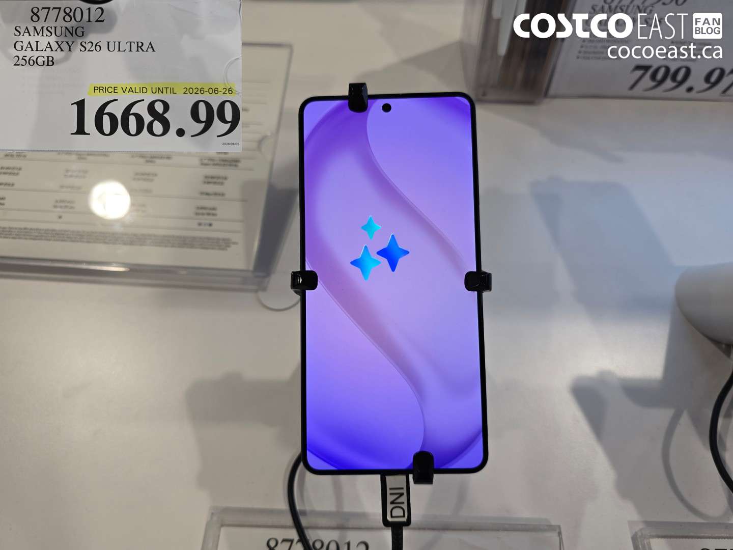 8778012 SAMSUNG GALAXY S26 ULTRA 256GB $1668.99