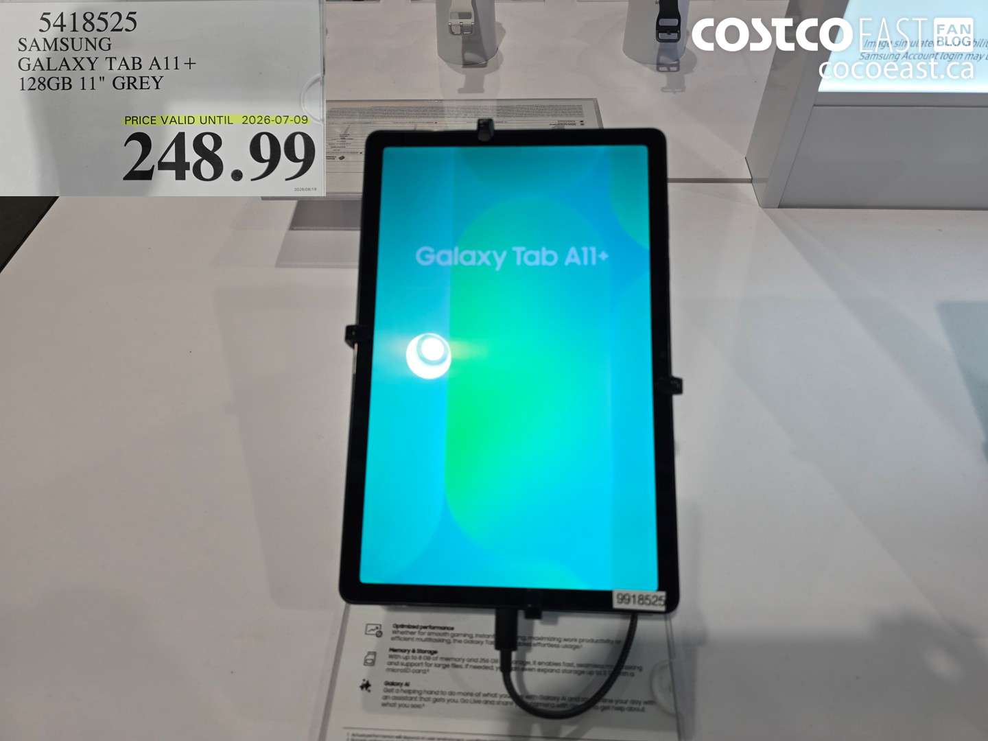 5418525 SAMSUNG GALAXY TAB A11+ 128GB 11