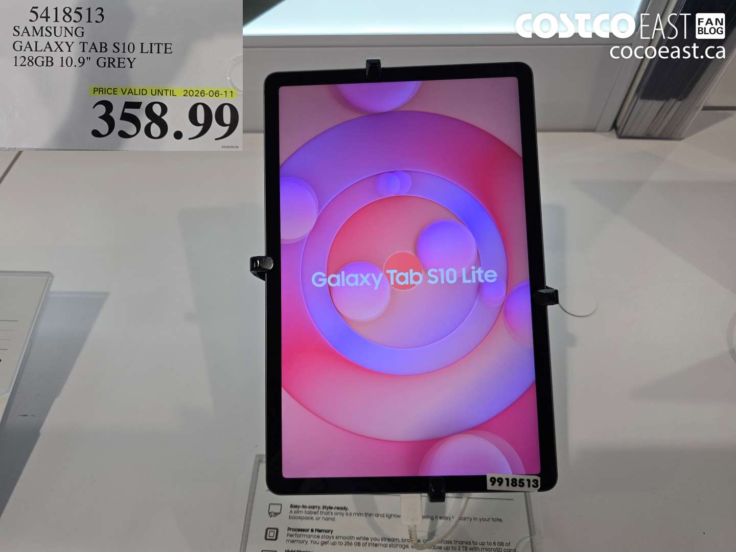 5418513 SAMSUNG GALAXY TAB S10 LITE 128GB 10.9
