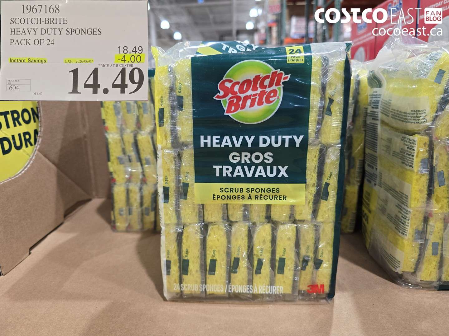 1967168 SCOTCH-BRITE HEAVY DUTY SPONGES PACK OF 24 ($4.00 INSTANT SAVINGS EXPIRES ON 2026-06-07) $14.49