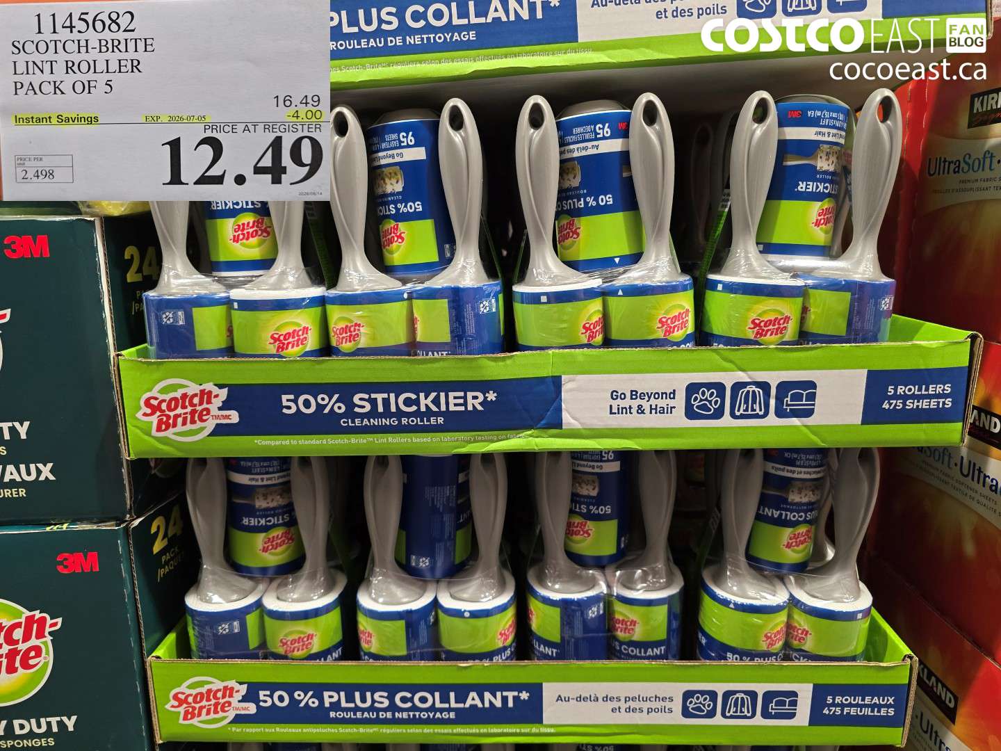 1145682 SCOTCH-BRITE LINT ROLLER PACK OF 5 ($4.00 INSTANT SAVINGS EXPIRES ON 2026-07-05) $12.49
