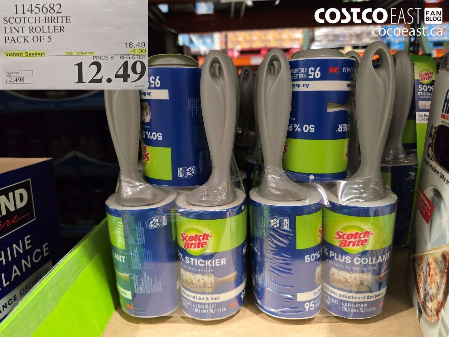 1145682 SCOTCH-BRITE LINT ROLLER PACK OF 5 ($4.00 INSTANT SAVINGS EXPIRES ON 2026-07-05) $12.49
