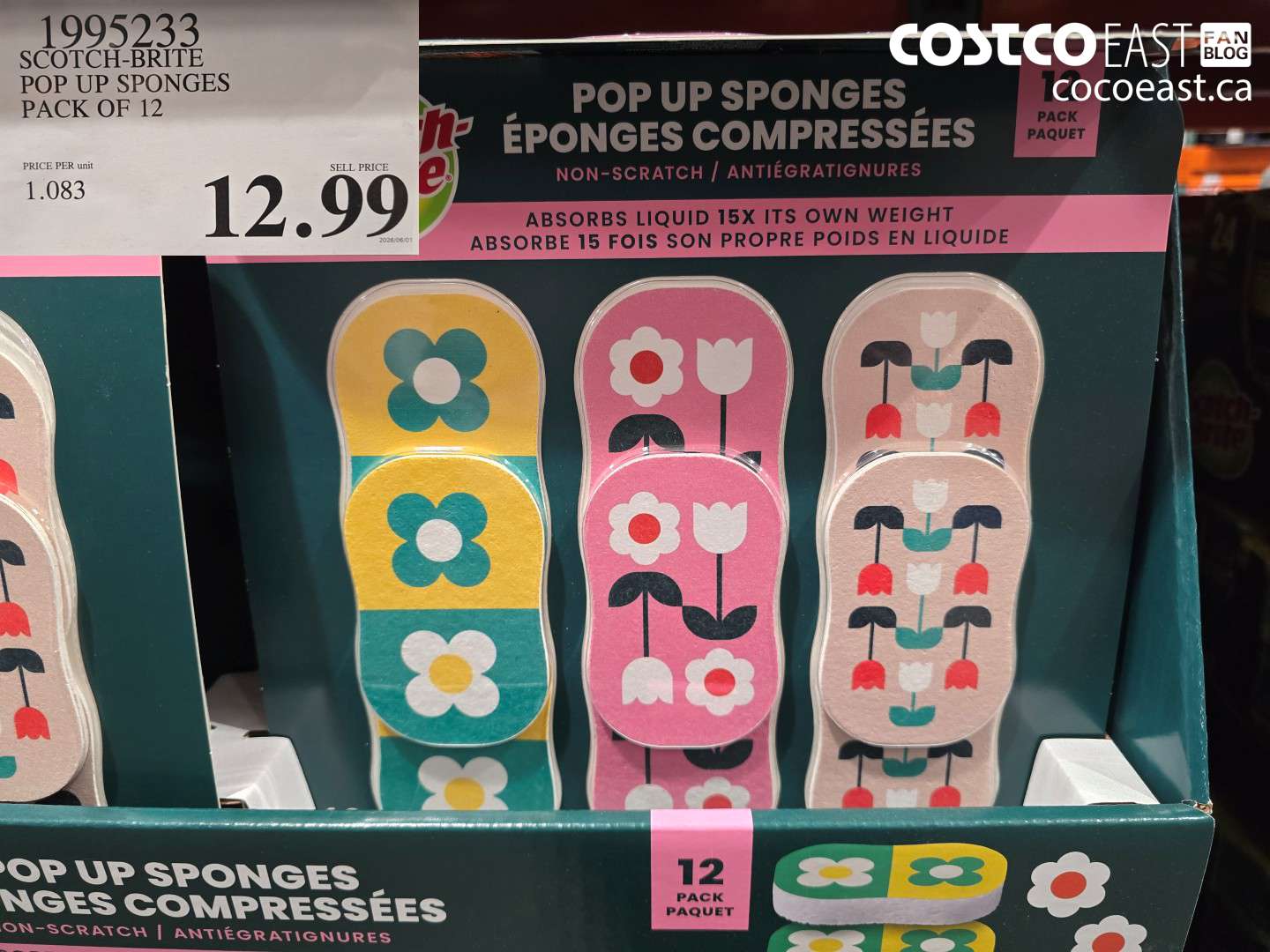 1995233 SCOTCH-BRITE POP UP SPONGES PACK OF 12 $12.99