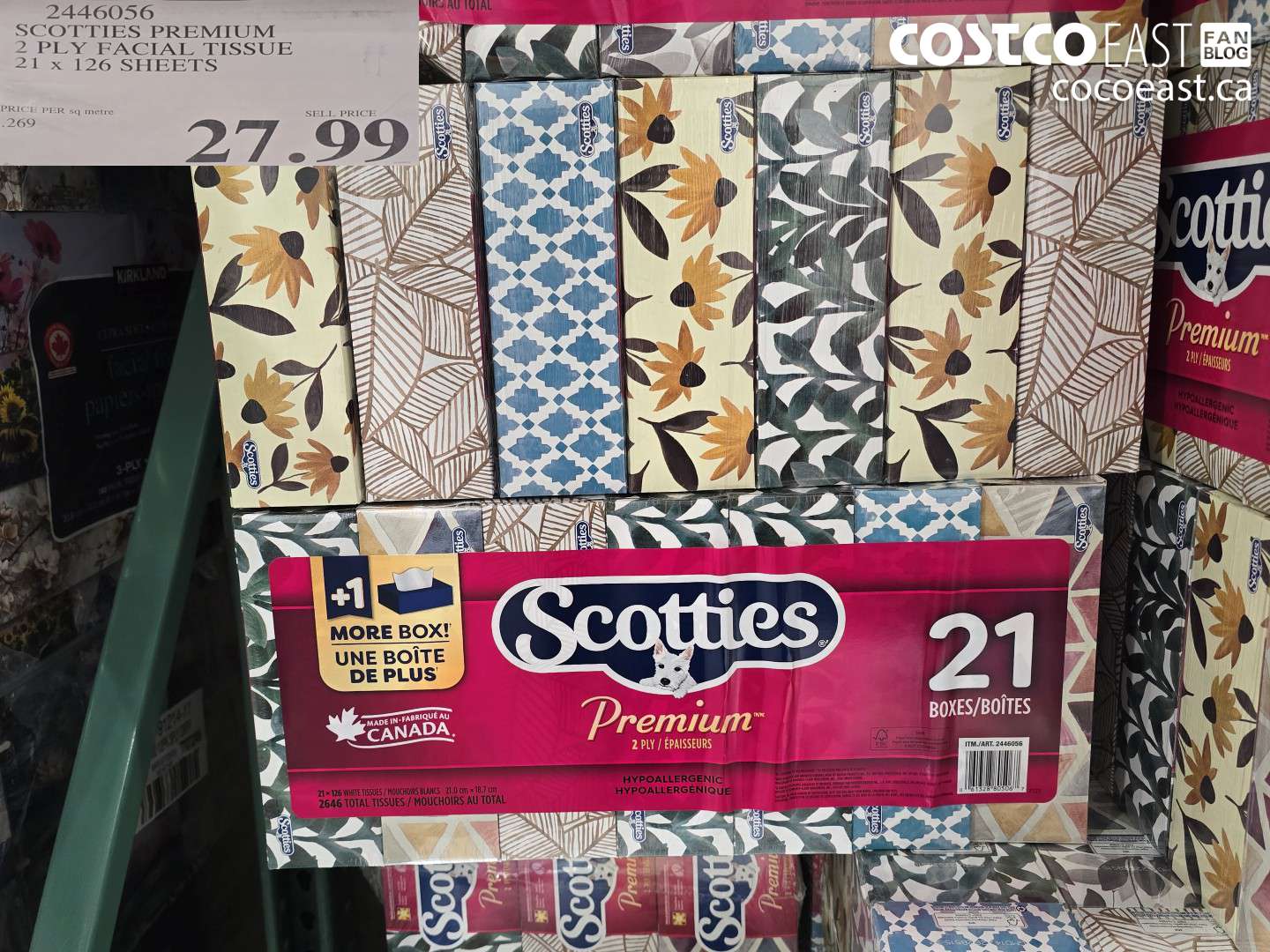 2446056 SCOTTIES PREMIUM 2 PLY FACIAL TISSUE 21 X 126 SHEETS $27.99