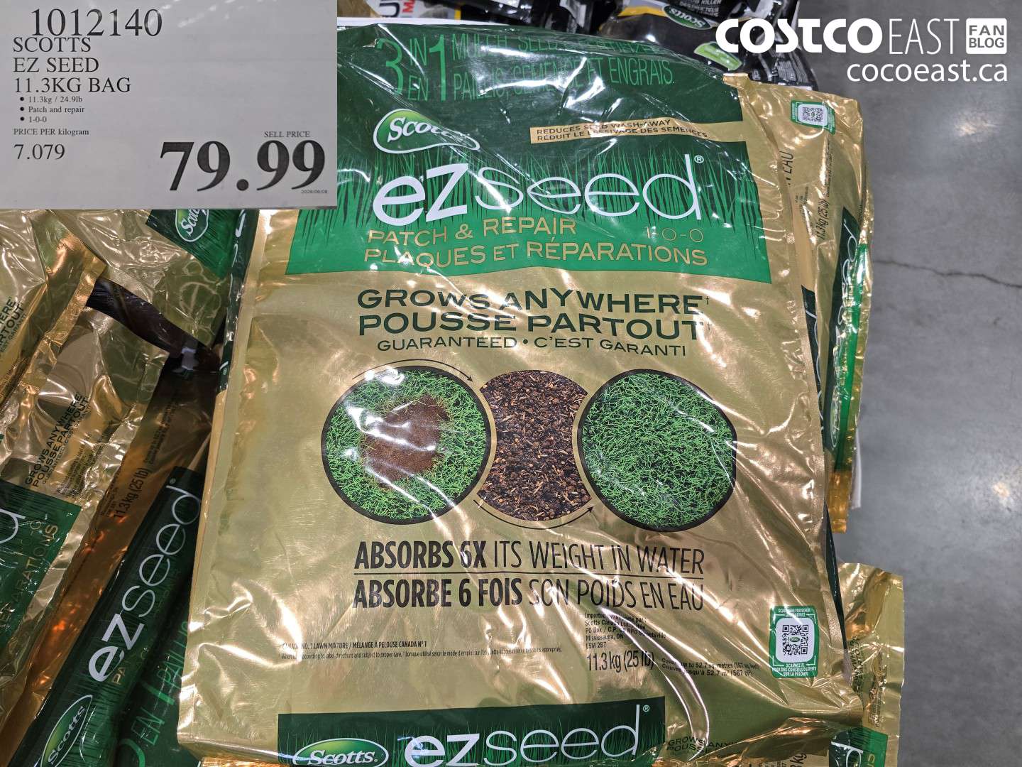 1012140 SCOTTS EZ SEED 11.3KG BAG $79.99
