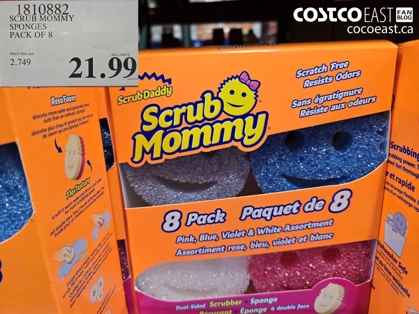 1810882 SCRUB MOMMY SPONGES PACK OF 8 $21.99