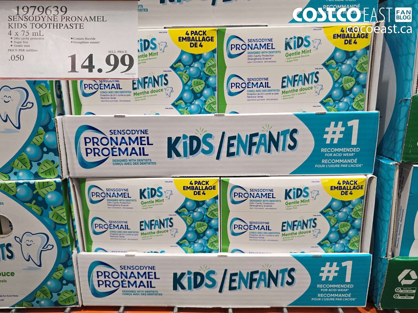1979639 SENSODYNE PRONAMEL KIDS TOOTHPASTE 4 X 75 ML $14.99