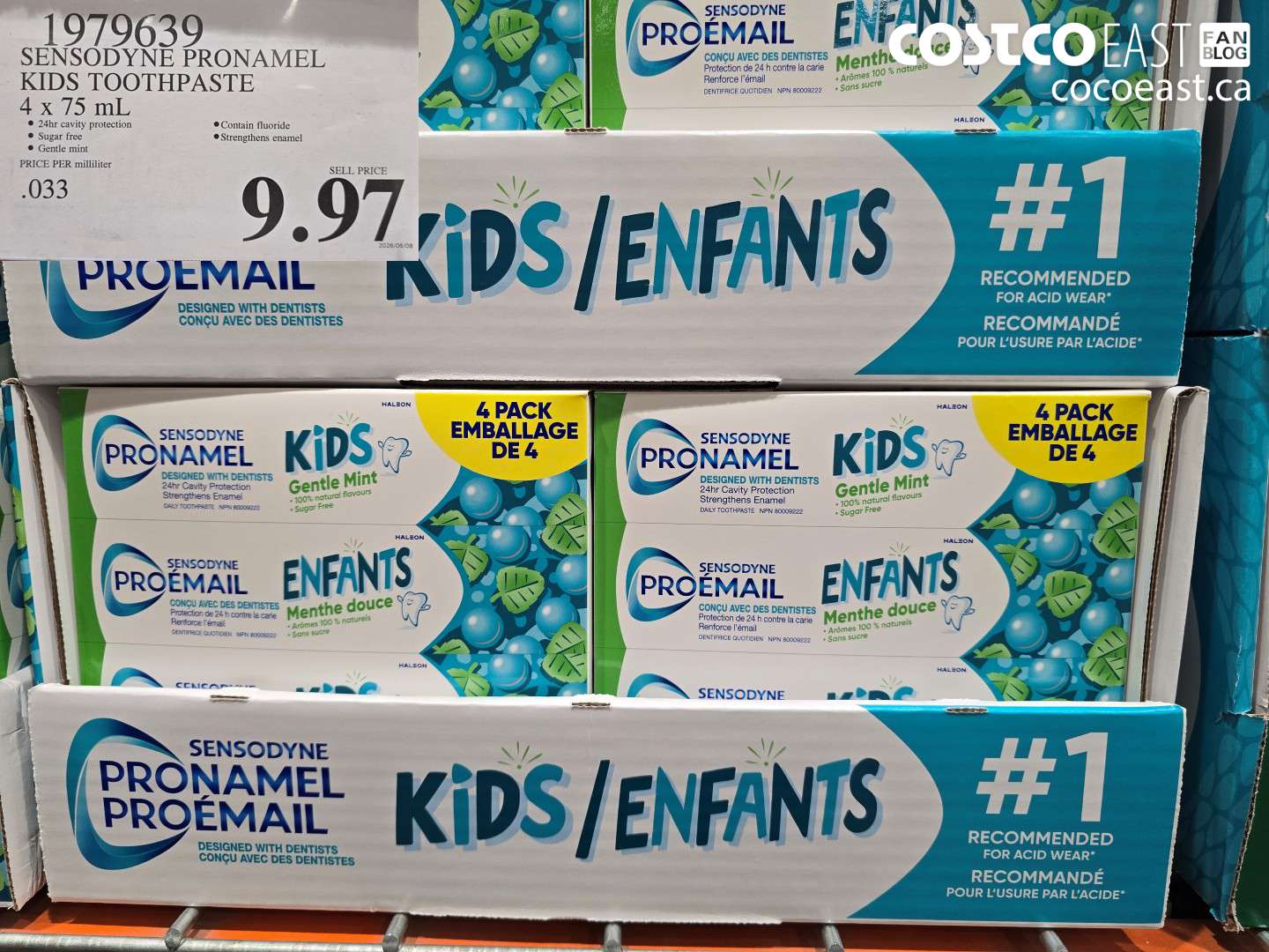 1979639 SENSODYNE PRONAMEL KIDS TOOTHPASTE 4 X 75 ML $9.97