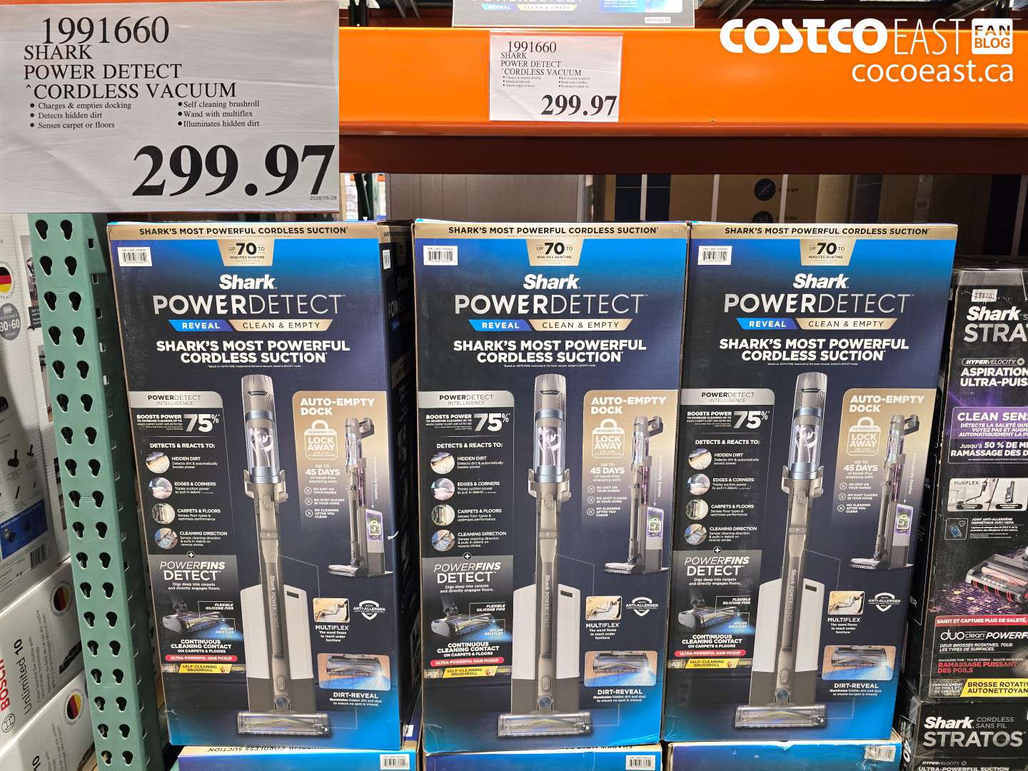 1991660 SHARK POWER DETECT CORDLESS VACUUM $299.97